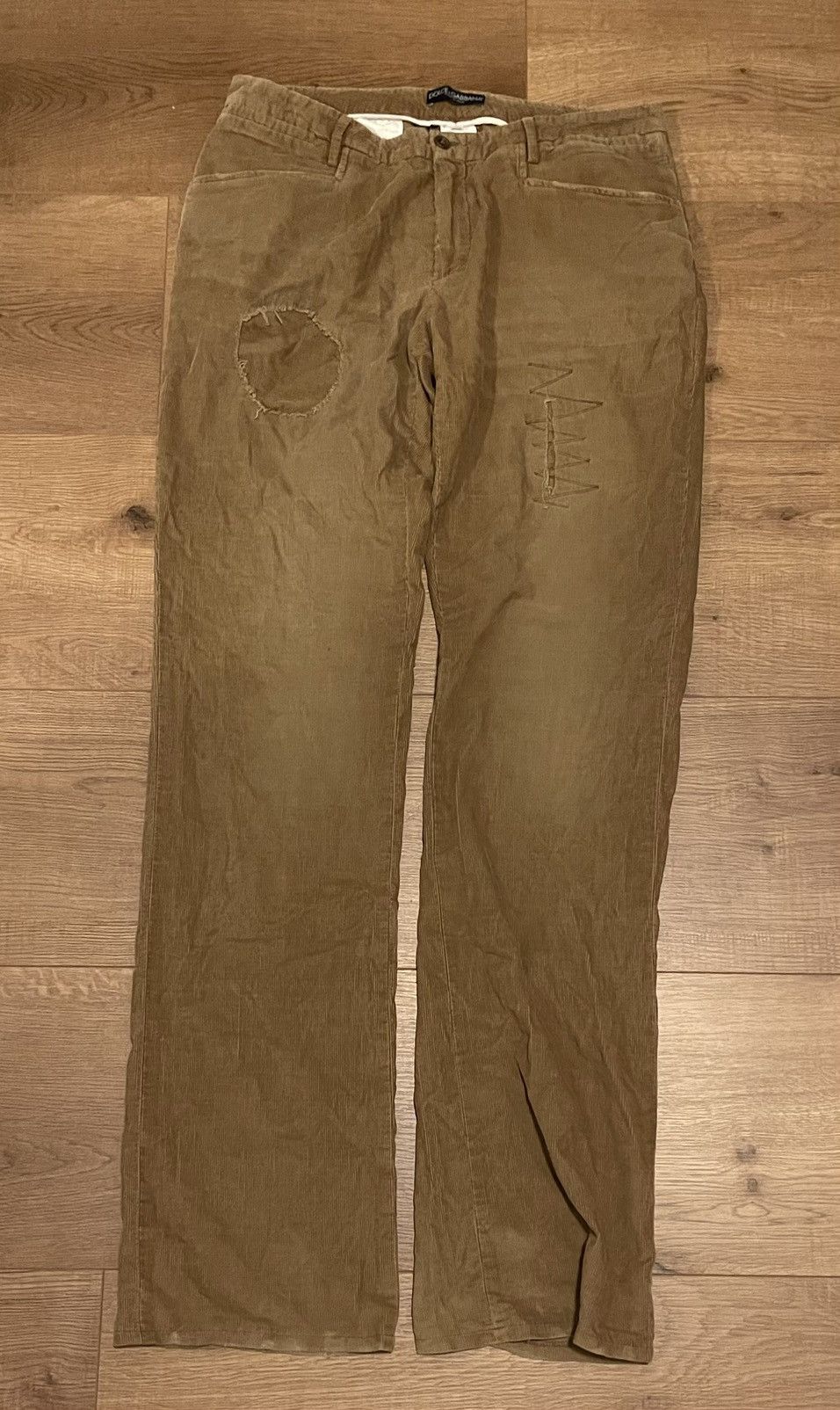 image of Dolce Gabbana Vintage Corduroy Pants in Tan, Men's (Size 30)