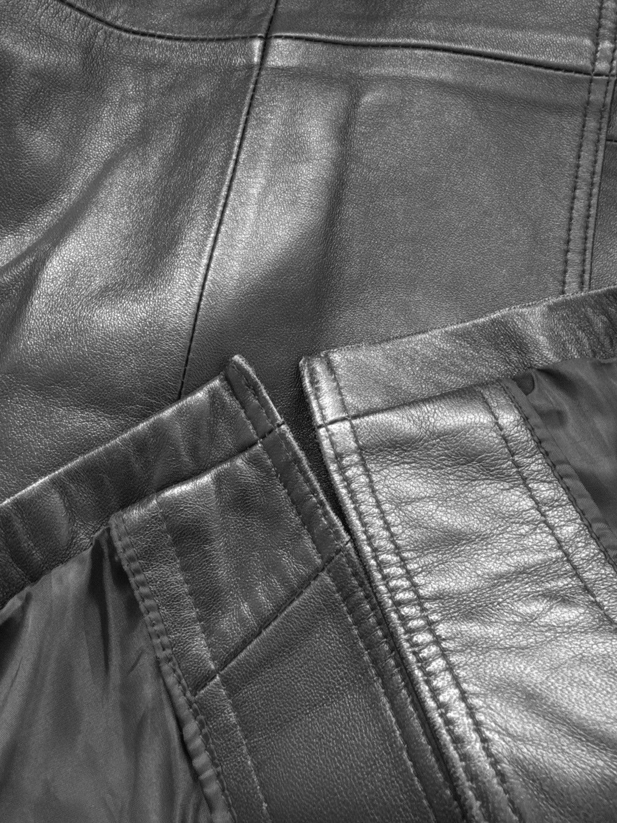 Vintage Iconic super long matrix leather coat Size L / US 10 / IT 46 - 7 Thumbnail