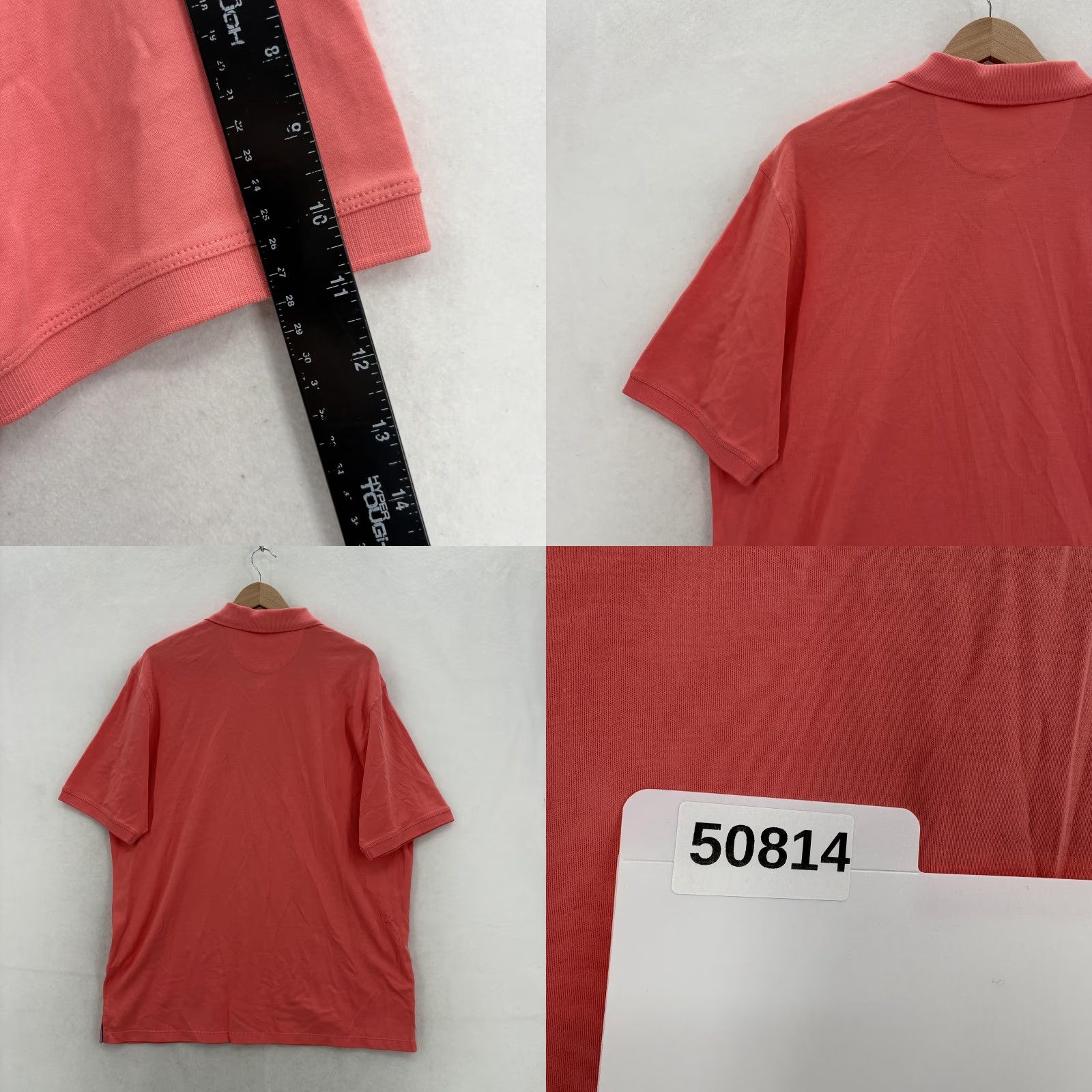 Roundtree & Yorke Roundtree & Yorke Polo Shirt Mens L Pink Supima Knit Cotton Casual NWT Summer Golf 100% Cotton Short Sleeve Solid Collared Size US L / EU 52-54 / 3 - 9 Thumbnail