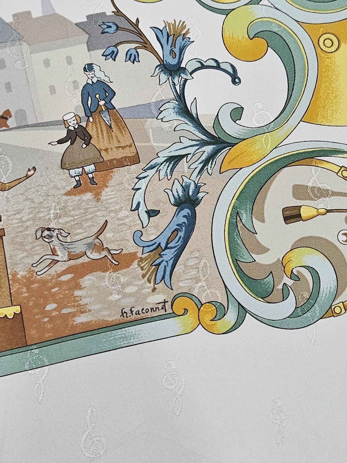 Hermes Hermes Orgauphone et Autres Mecaniques Silk Scarf Size ONE SIZE - 3 Thumbnail