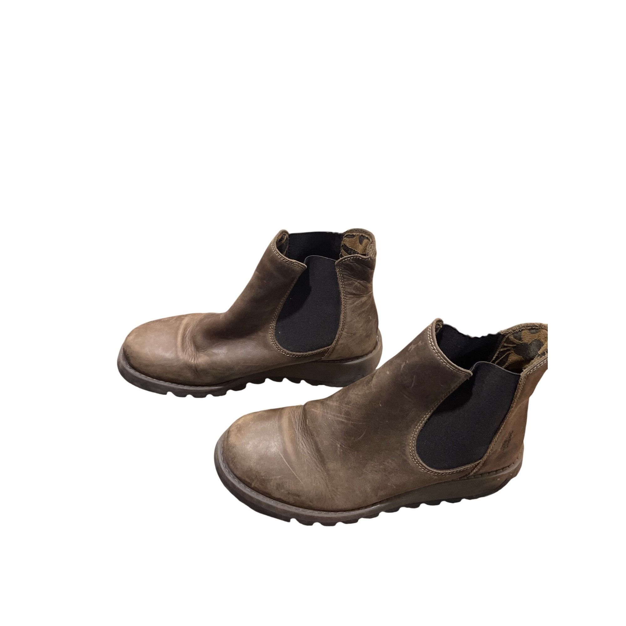 Fly London Fly London wms brown leather ankle boots booties sz 40/9-9.5 Size US 9.5 / IT 39.5 - 4 Thumbnail
