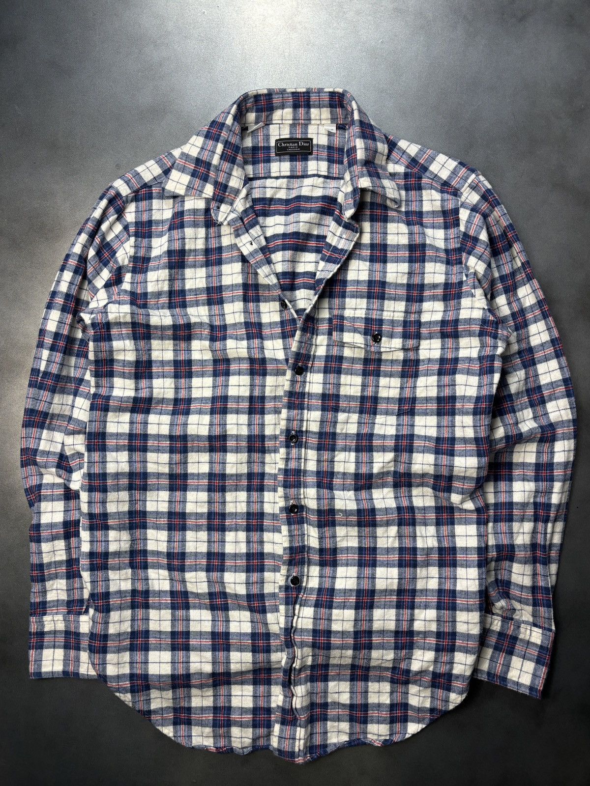 Christian Dior Monsieur × Vintage Vintage Christian Dior Plaid Shirt 1990s Dior 1980s Monsieur Size US S / EU 44-46 / 1 - 6 Thumbnail