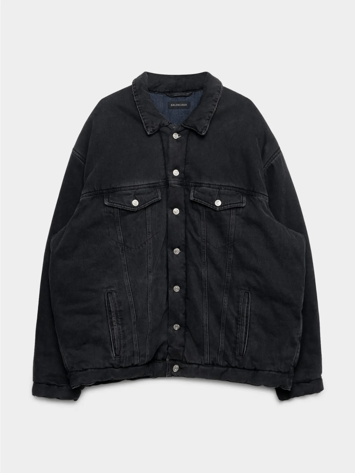 Balenciaga Balenciaga SS22 Padded Oversized Washed Denim Jacket Size US XL / EU 56 / 4 - 4 Thumbnail