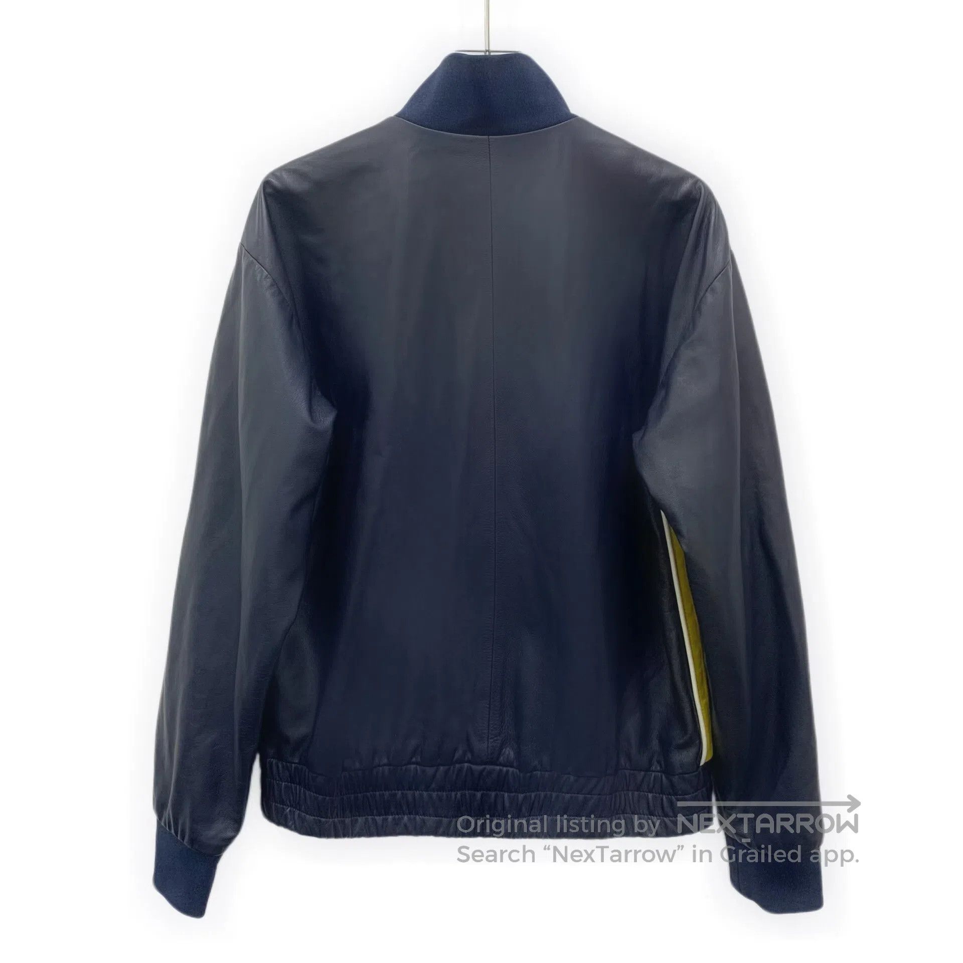 Loewe Loewe Dark Blue Sheep Leather Logo Embroidery Lapel Zipper Size XS / US 0-2 / IT 36-38 - 2 Thumbnail