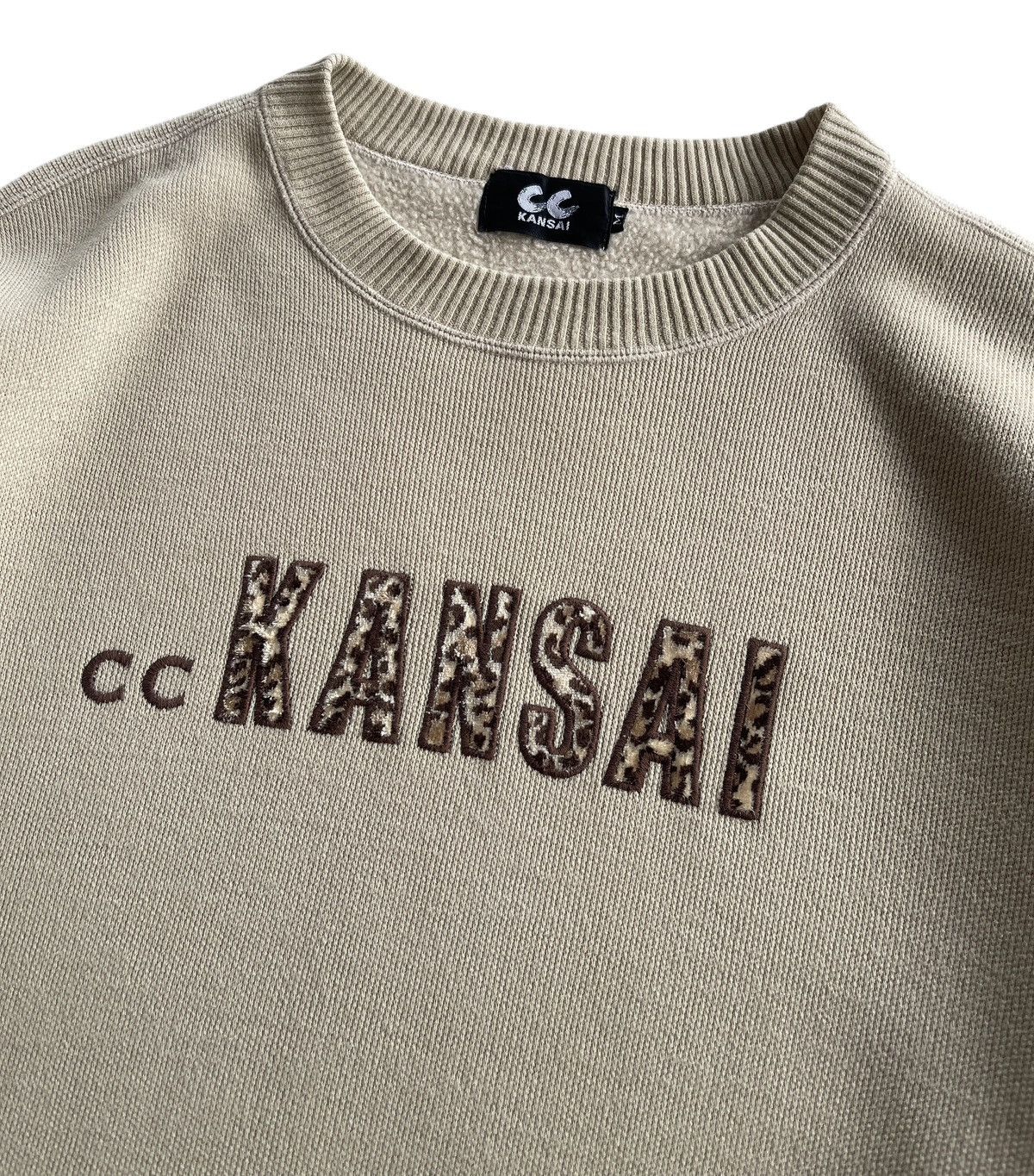 Kansai Yamamoto Kansai Yamamoto Leopard Crewneck Beige Sweatshirt Size M / US 6-8 / IT 42-44 - 5 Thumbnail