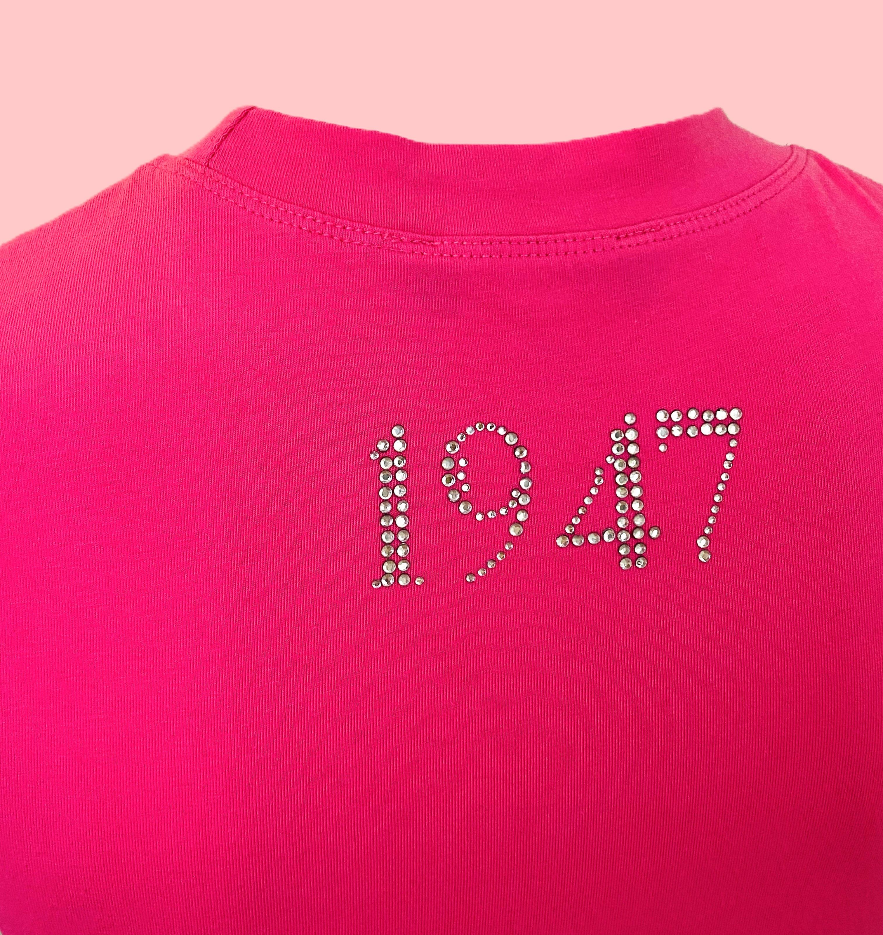 Dior Christian Dior 1947 J'adore Strass Rhinestone Pink Tee Top Size S / US 4 / IT 40 - 7 Thumbnail