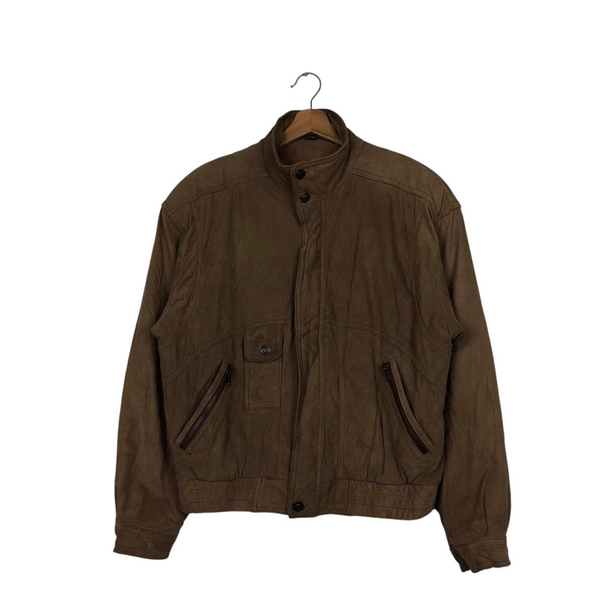Japanese Brand 📌Vintage Bomber Leather Jacket Adventure Bound Issey Miyake Size US M / EU 48-50 / 2 - 2 Thumbnail