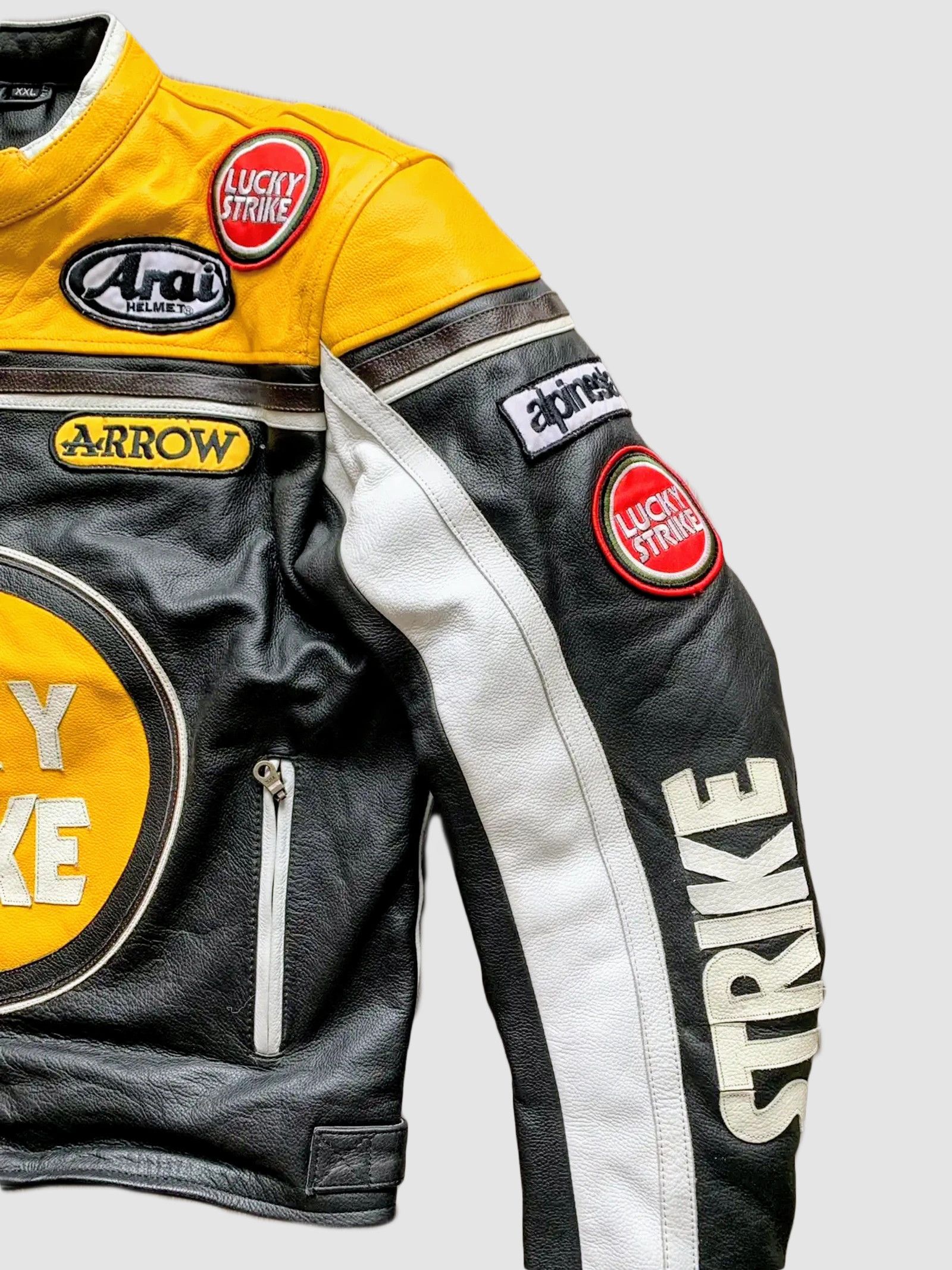 Other 🔥 Lucky Strike 🔥 Leather Jacket Vintage Racing Size US XXL / EU 58 / 5 - 3 Thumbnail