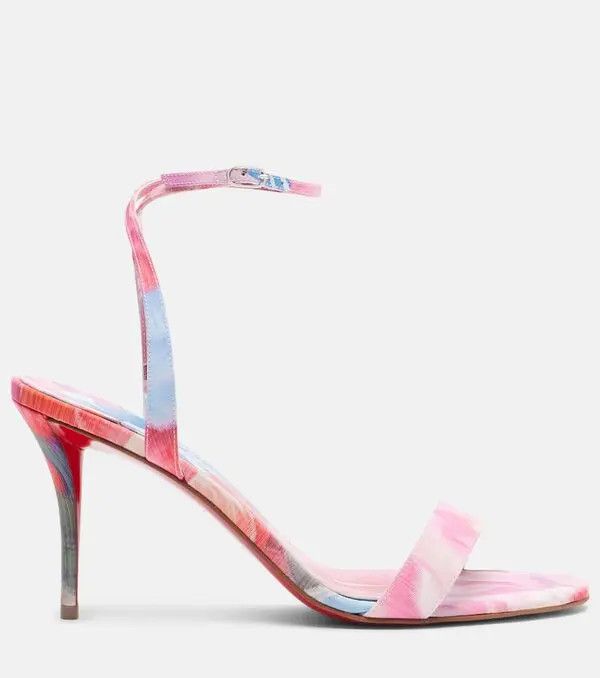 Christian Louboutin os11x0526 Miss Z 80mm Floral Sandals in Multicolor Size US 8 / IT 38 - 1 Thumbnail