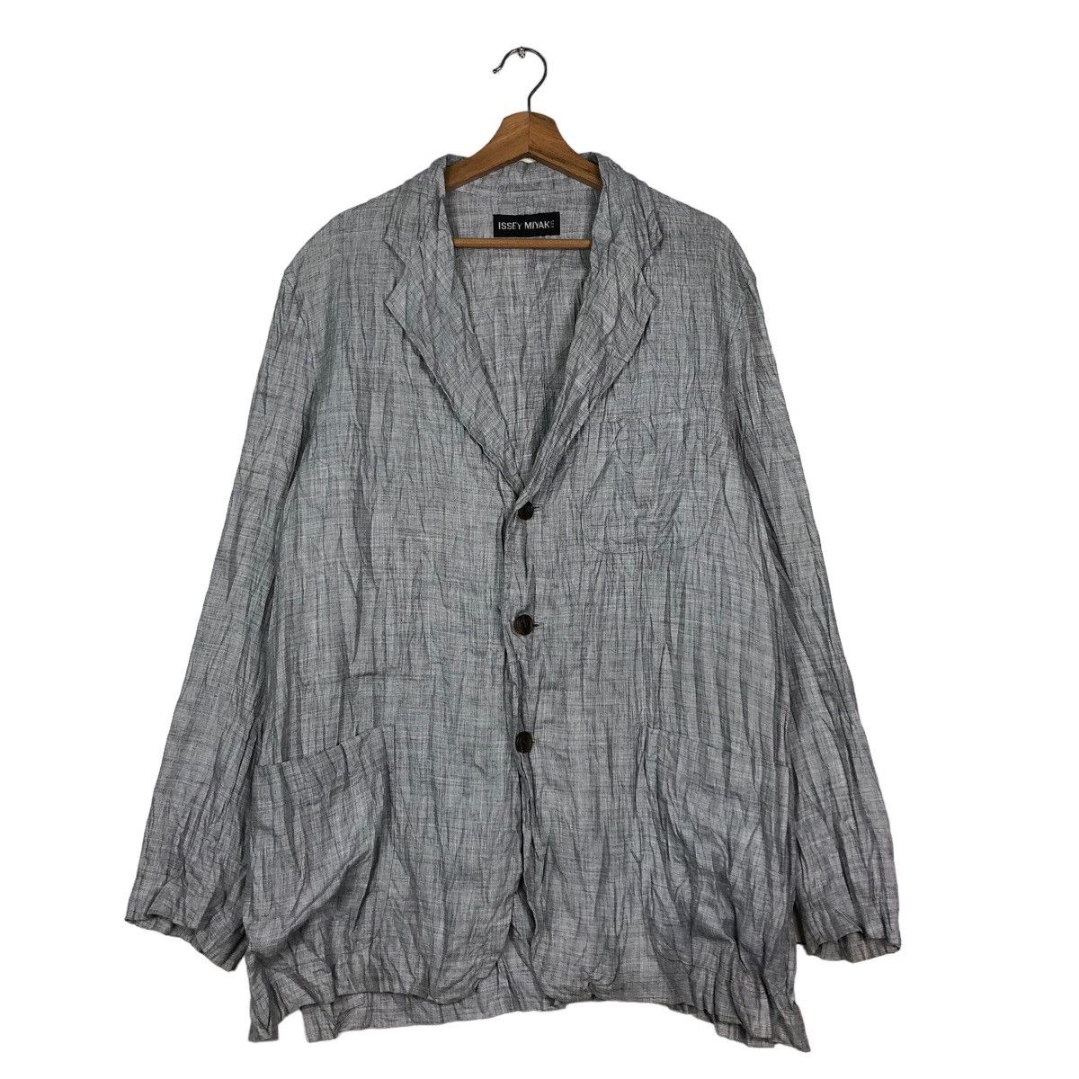 Issey Miyake 🔥VINTAGE PLEATED BUTTON JACKET ISSEY MIYAKE Size US L / EU 52-54 / 3 - 1 Thumbnail