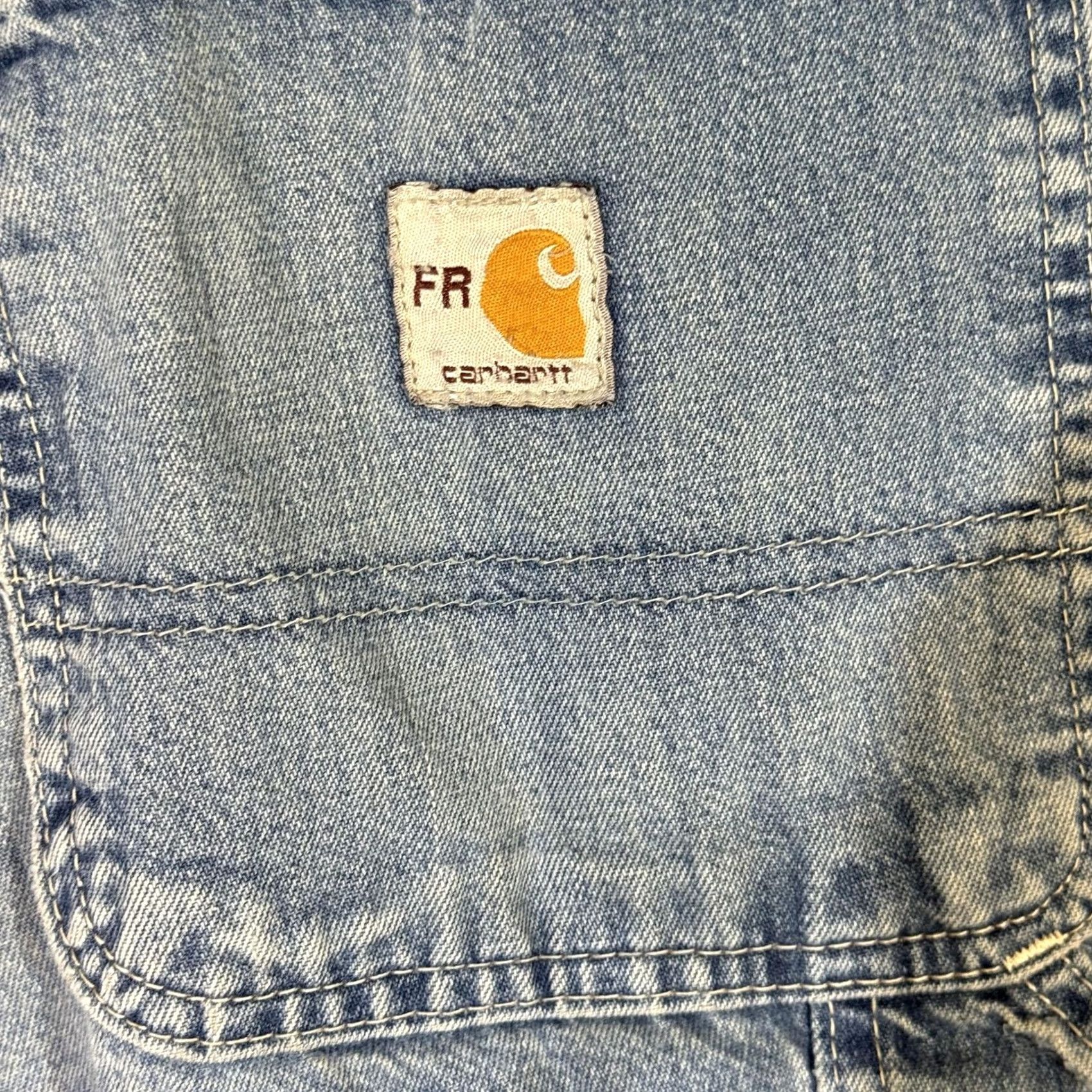 Carhartt VINTAGE Carhartt FR Jeans Mens 46x32 Blue Flame Resistant Carpenter Workwear FR Jeans Size US 30 / EU 46 - 6 Thumbnail