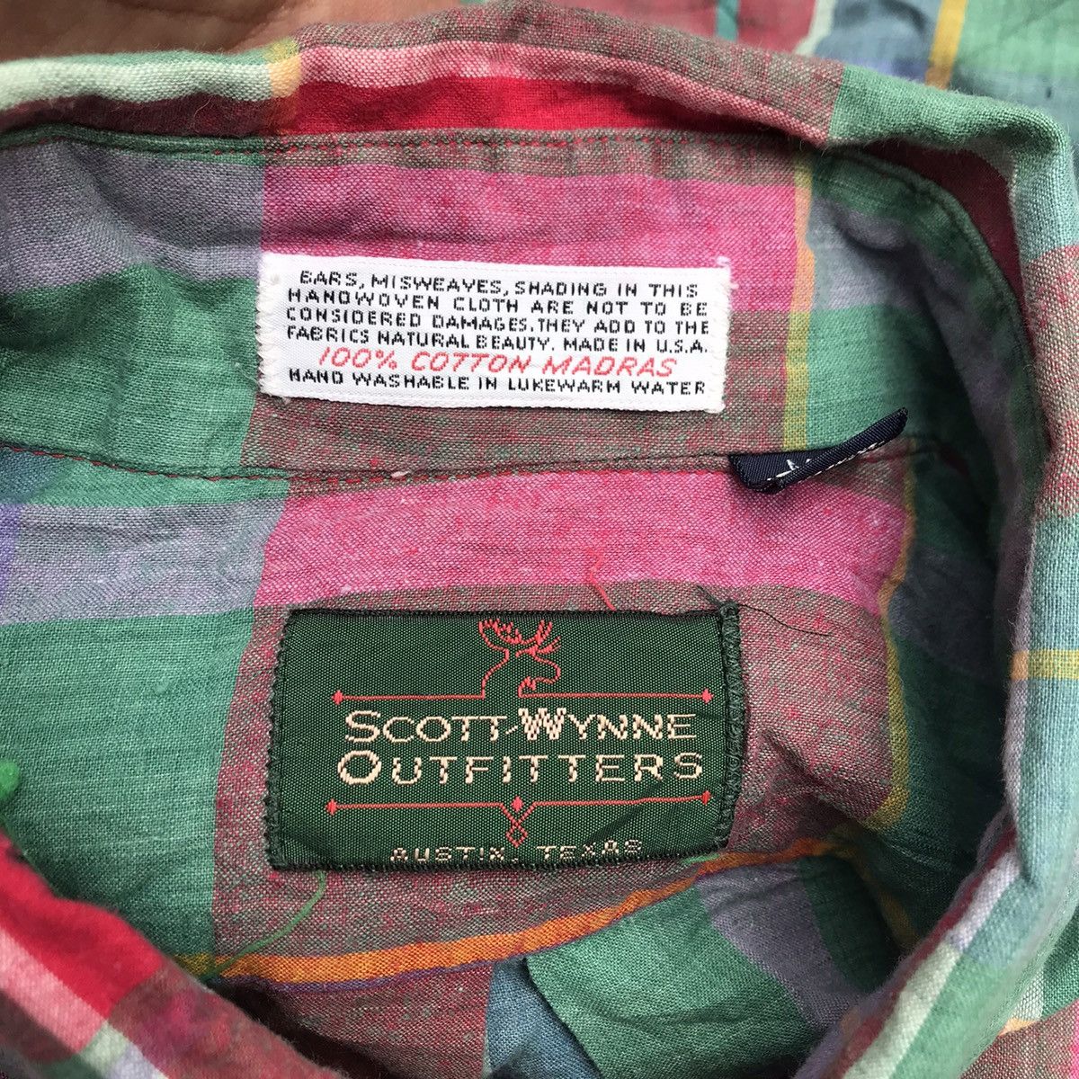 Hysteric Glamour × Vintage Vintage Scott-Wynne outfitters madrass Shirt Short Sleeves Size US L / EU 52-54 / 3 - 5 Thumbnail