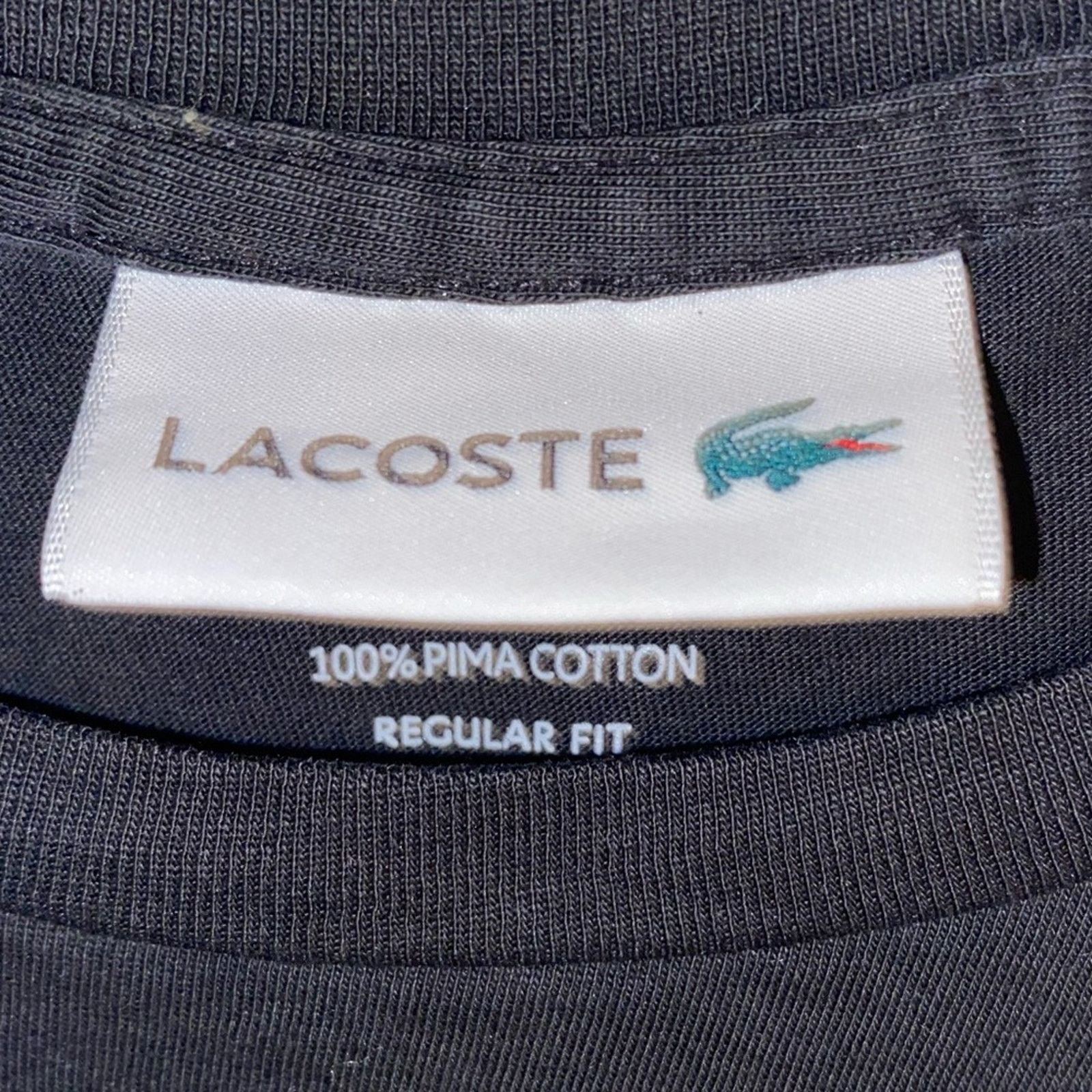 Lacoste Lacoste $60 Black Men's Pima Cotton T-Shirt Small EUC Size US S / EU 44-46 / 1 - 5 Thumbnail