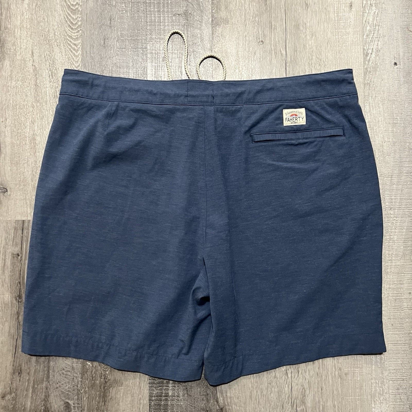 Faherty Faherty Men's Blue All Day Chino Shorts Solid Summer Sz 36 Size US 36 / EU 52 - 3 Thumbnail