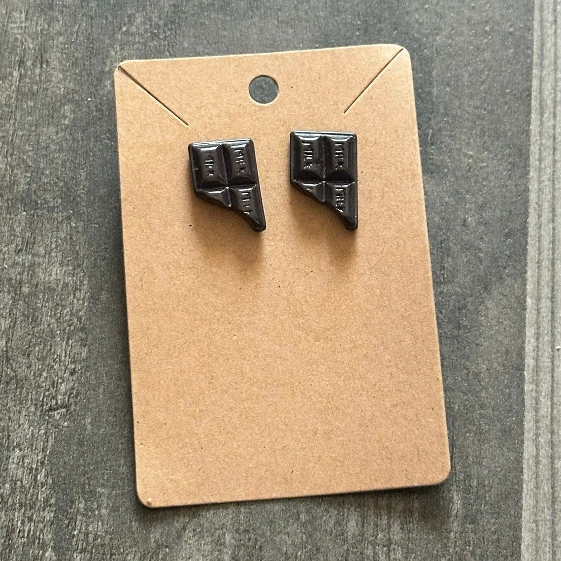 Other chocolate bar brown stud earrings Size ONE SIZE - 1 Thumbnail