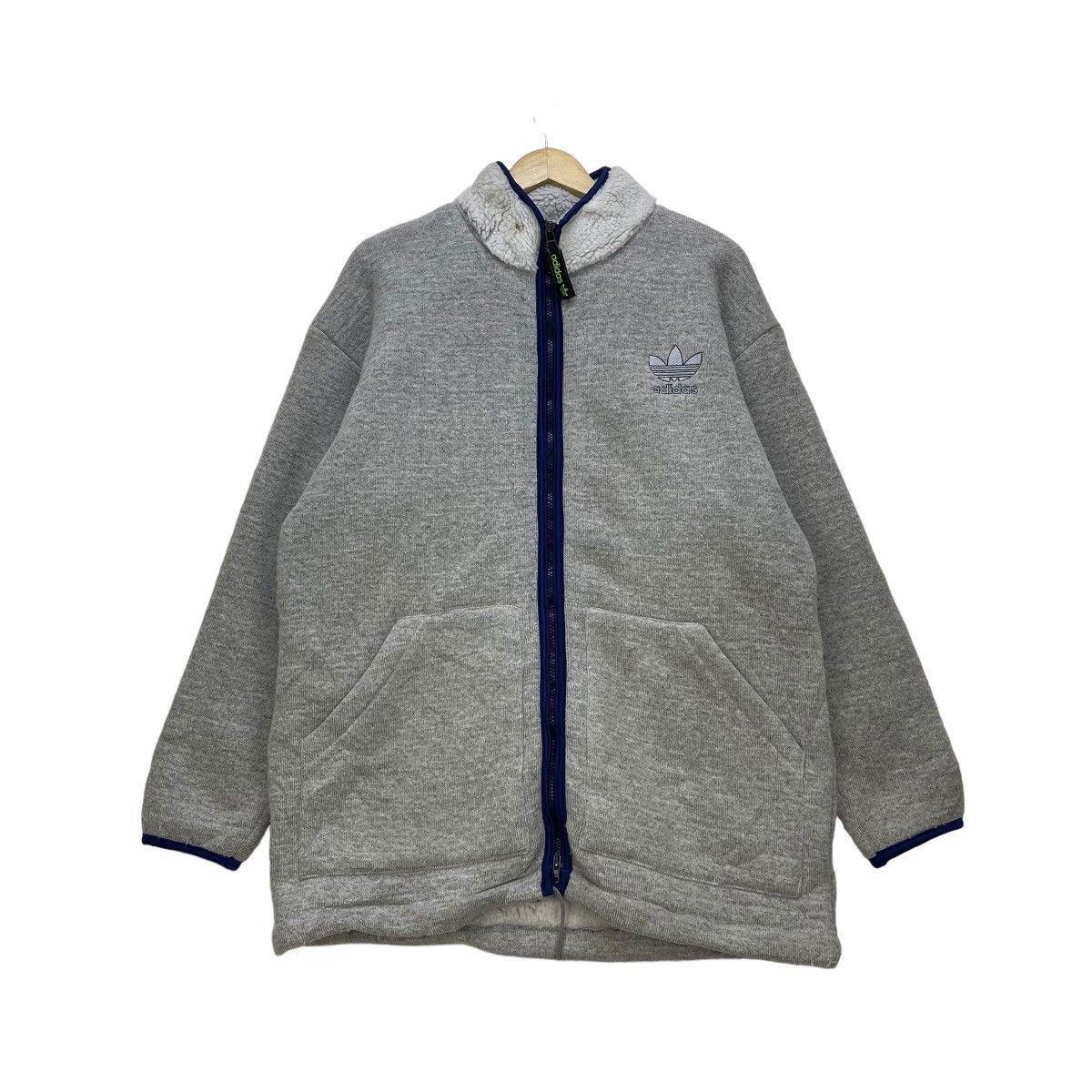 Adidas × Vintage Vintage Adidas Trefoil Shearling Jacket Size US M / EU 48-50 / 2 - 1 Thumbnail