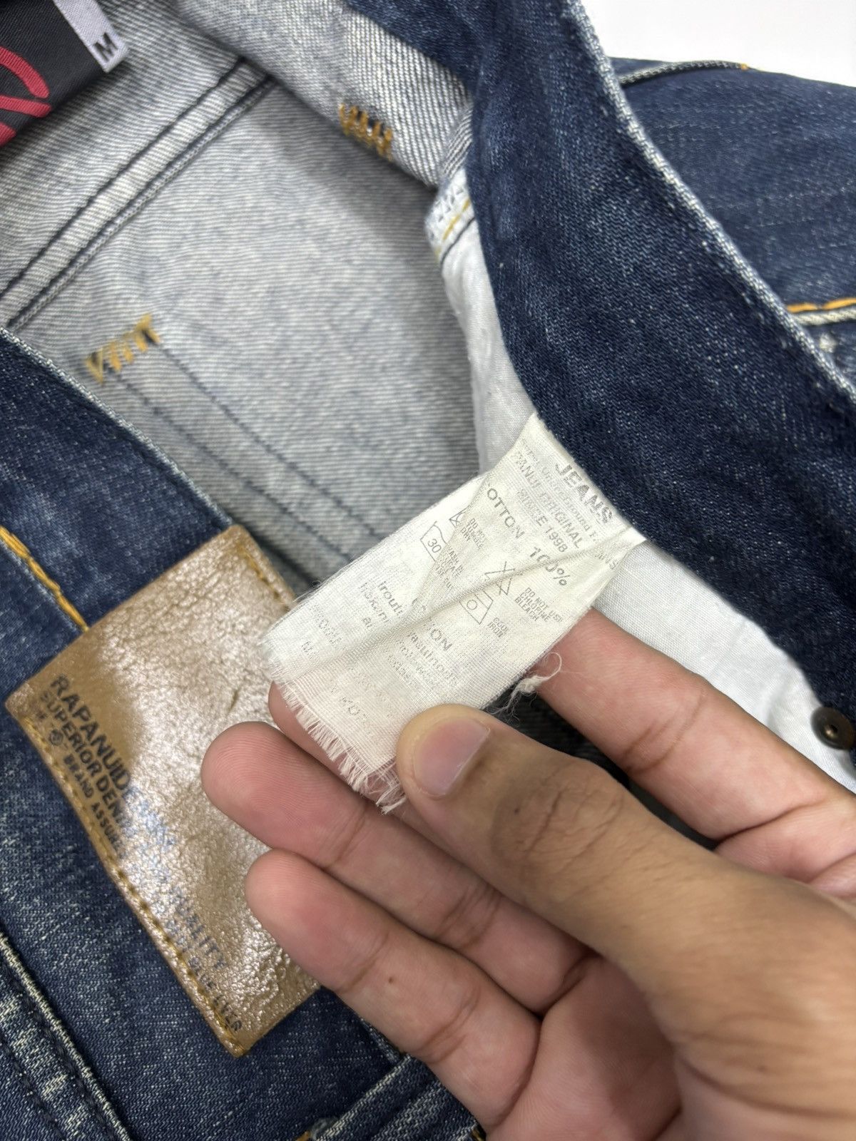 Kapital Vintage Rapanui Distressed Denim Jeans Size US 34 / EU 50 - 13 Thumbnail