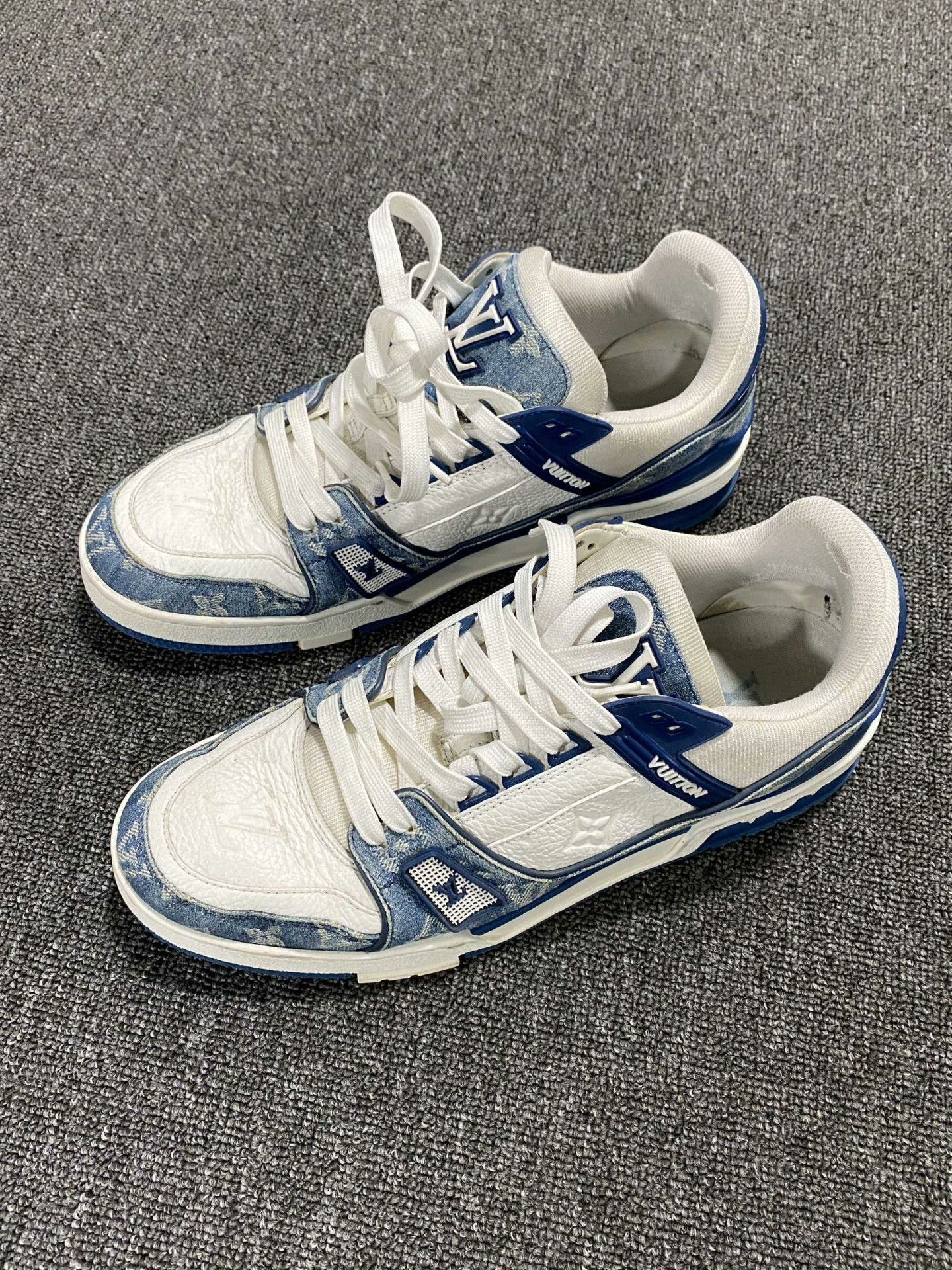 Louis Vuitton Louis Vuitton Training Denim Blue Lowtop Sneakers 9 Men Size US 9 / EU 42 - 1 Thumbnail