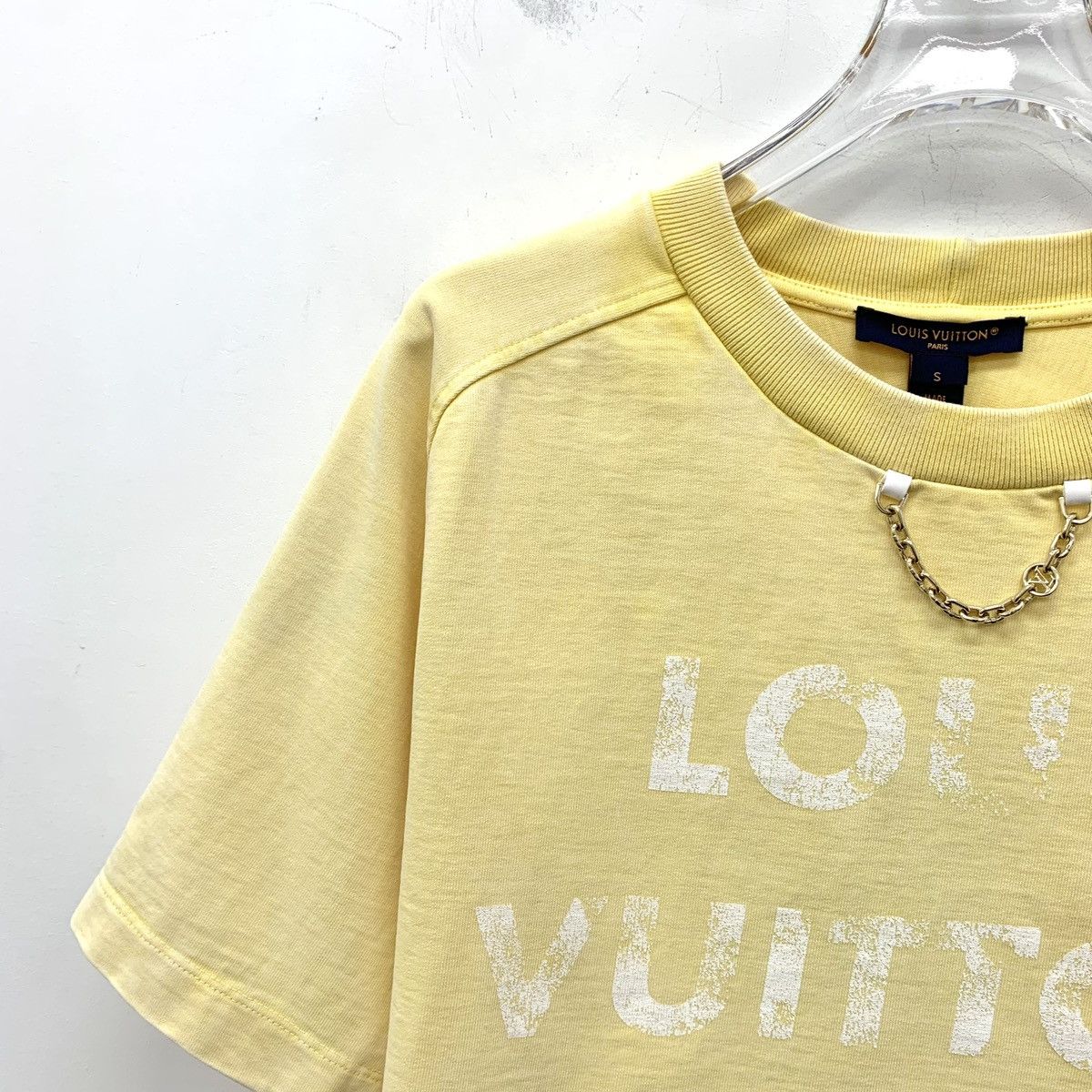 Louis Vuitton Louis Vuitton Logo Printed Cotton Crew Neck T-Shirt K26WX Size S / US 4 / IT 40 - 3 Thumbnail