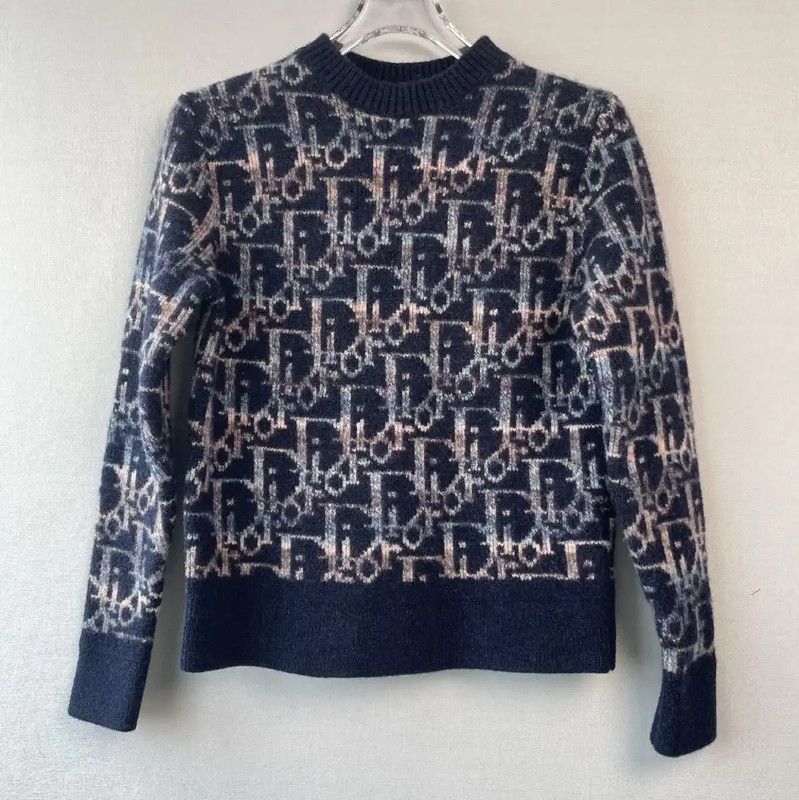 Dior Dior Navy Wool Pullover Sweater for Women 0089 Size XS / US 0-2 / IT 36-38 - 1 Thumbnail