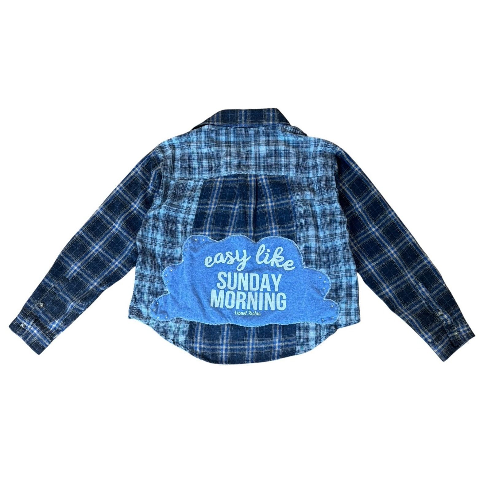 Other LIONEL RICHIE Sunday Morning Upcycled Flannel Vintage Retro Size S / US 4 / IT 40 - 6 Thumbnail
