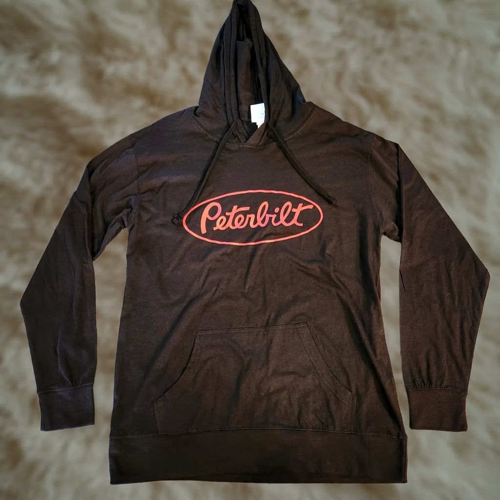 Vintage Peterbilt Lightweight Hoodie Mens XL Pullover Black Official Licensed Trucking Size US XL / EU 56 / 4 - 1 Thumbnail