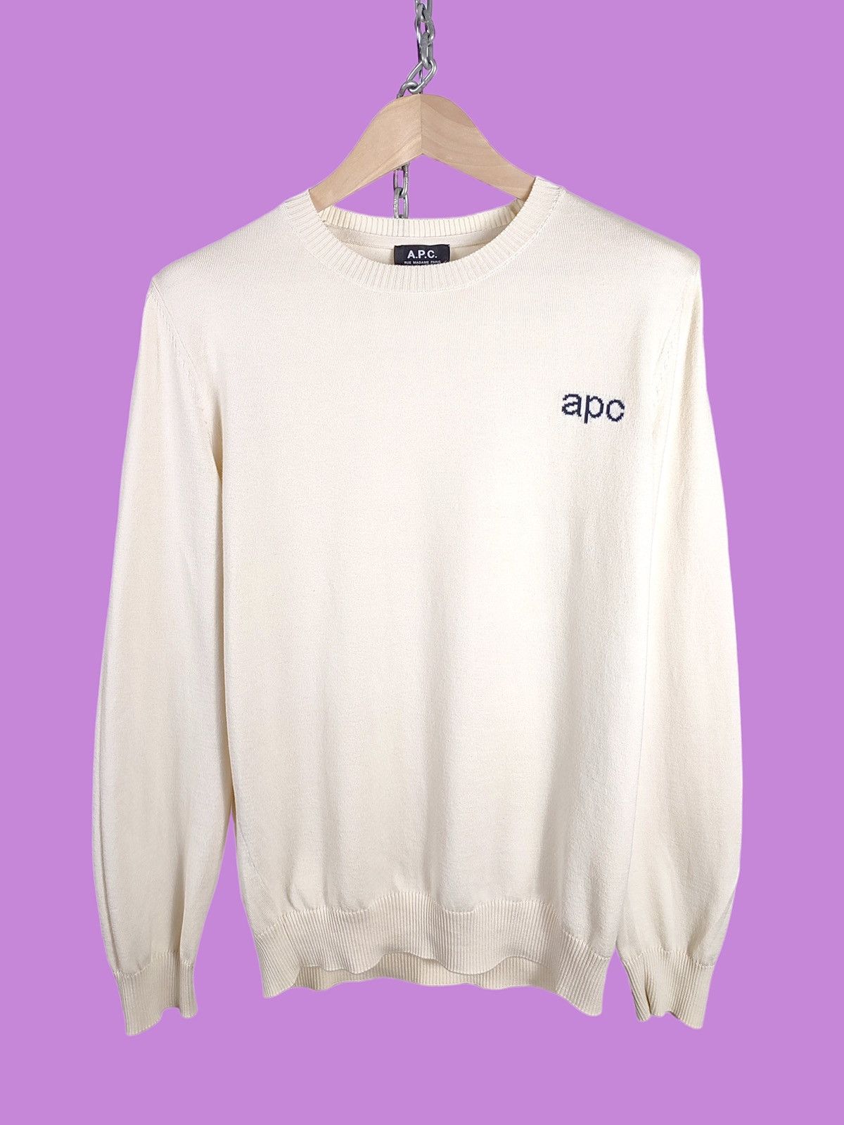 A.P.C. S/S 2018 A.P.C. Logo Cotton Knitted Jumper Size US L / EU 52-54 / 3 - 2 Thumbnail