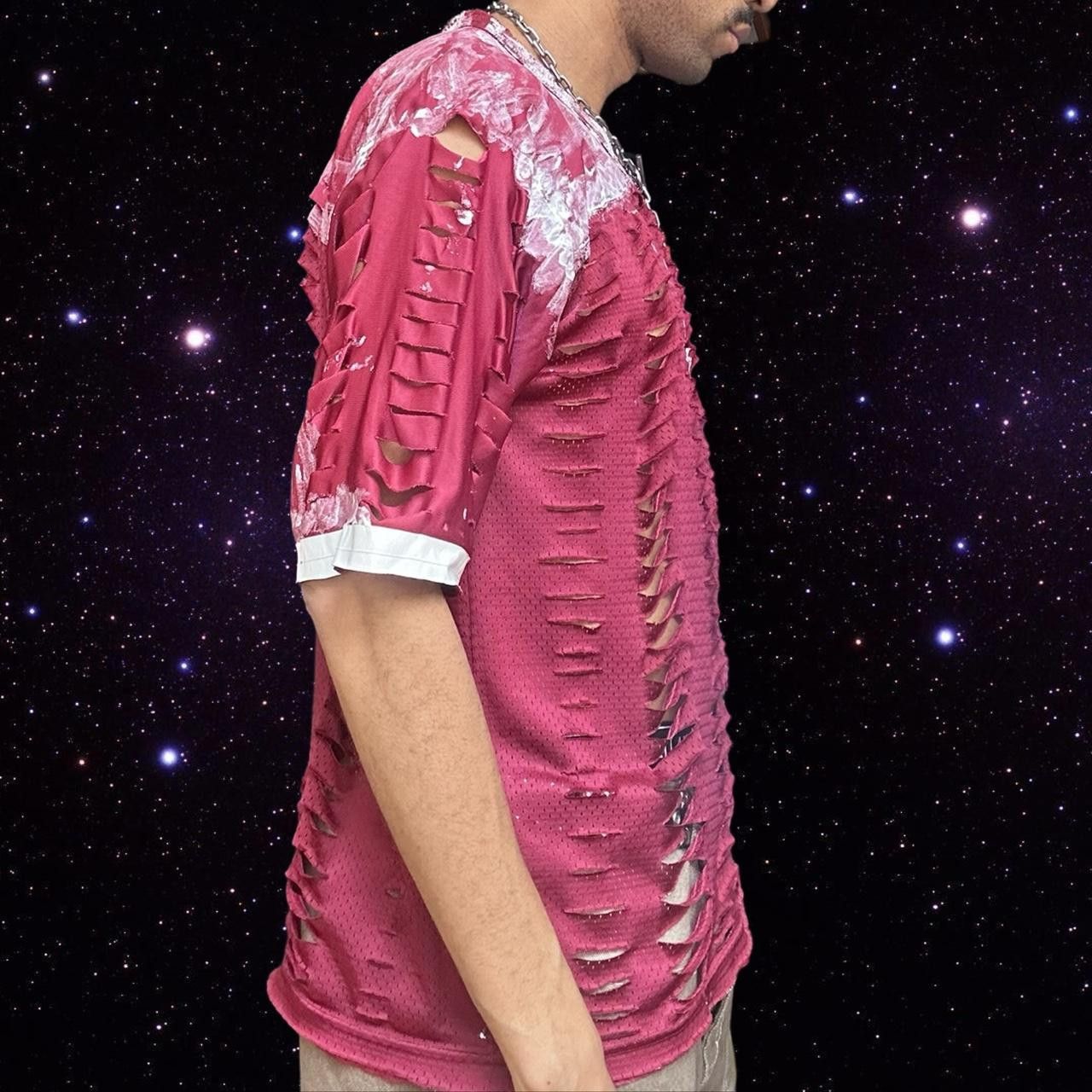 Nike ASTROBOI* X Nike Maroon Mesh Painterly Jersey T-shirt- Large Size US L / EU 52-54 / 3 - 6 Thumbnail