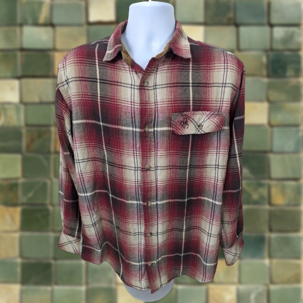 Vintage VINTAGE? Legendary Whitetails Flannel Shirt Mens M Plaid Button Long Sleeve Red Cotton X? Size US M / EU 48-50 / 2 - 1 Thumbnail