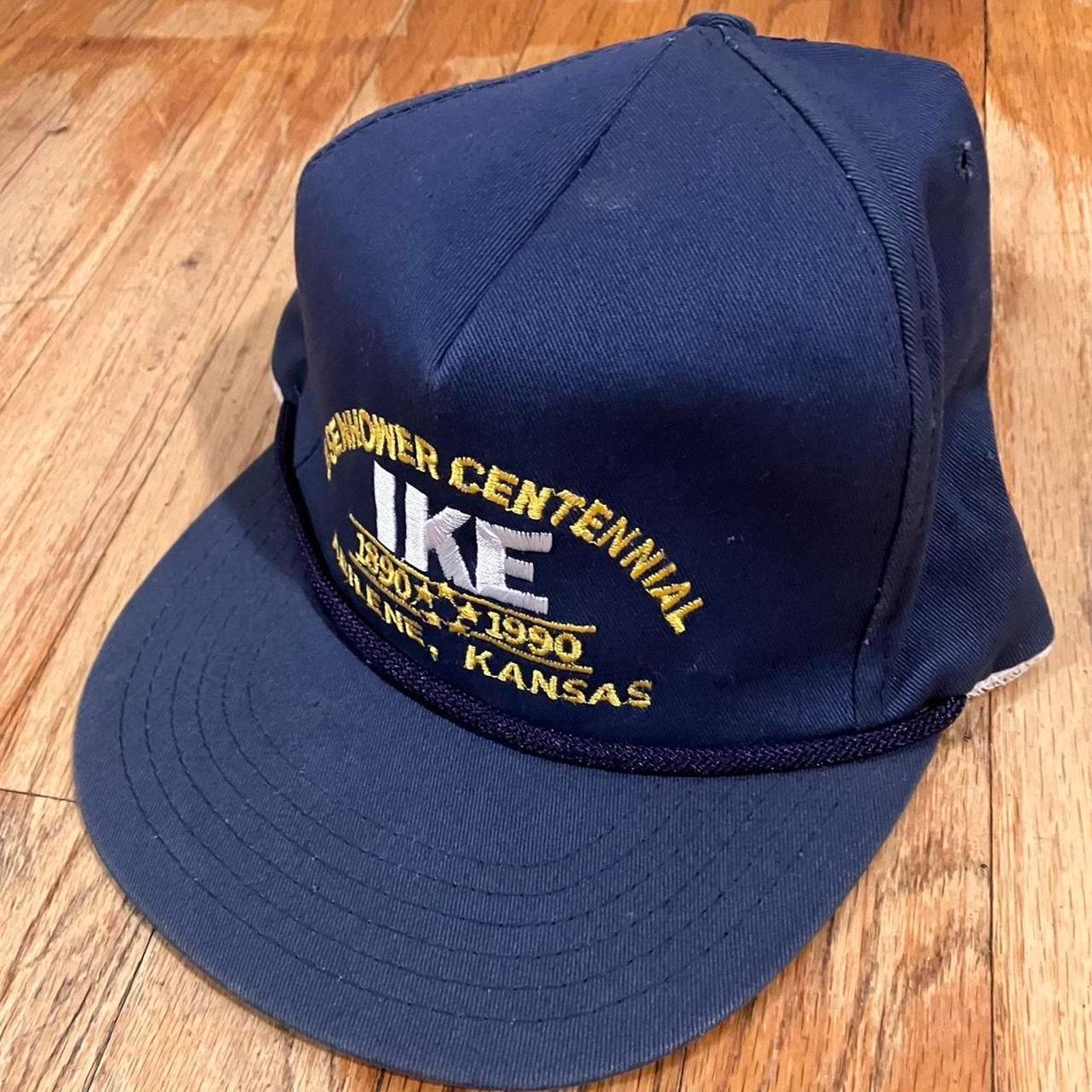 Vintage Vintage 90s Trucker Hat IKE Eisenhower Centennial 1990 Size ONE SIZE - 1 Thumbnail