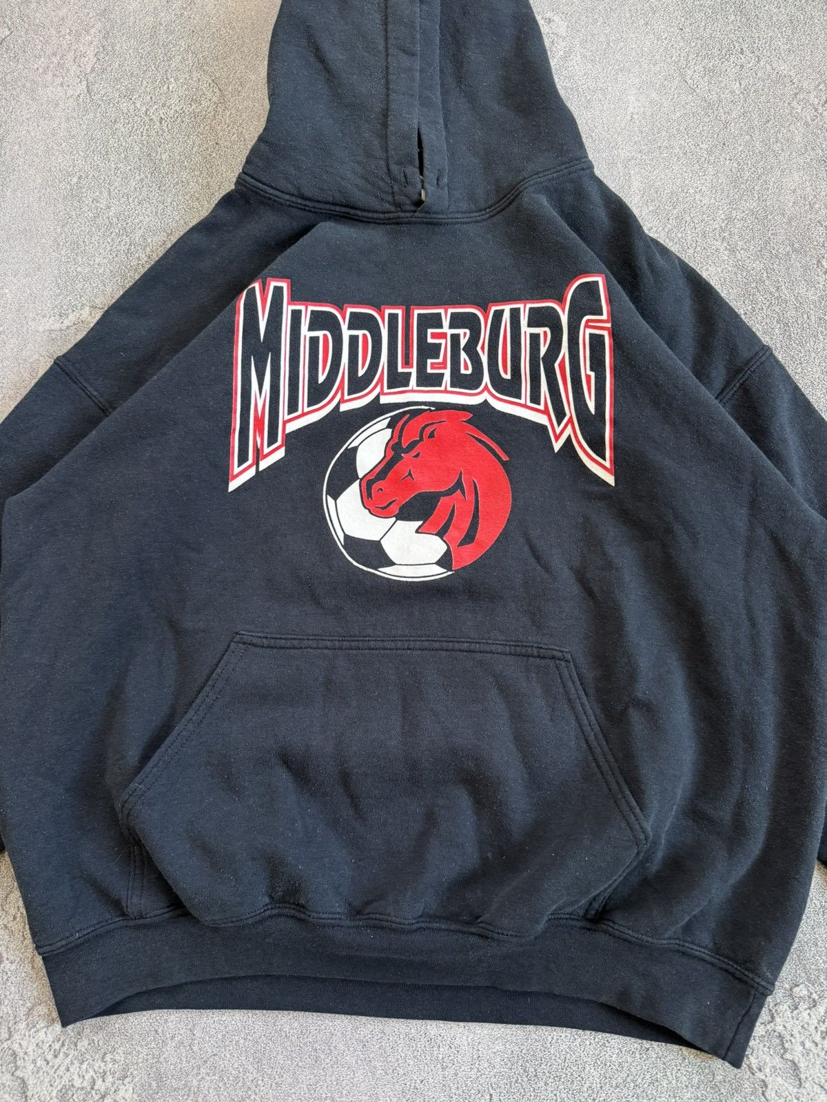 Vintage Middleburg L hoodie relaxed black long sleeve sweatshirt Size US L / EU 52-54 / 3 - 7 Thumbnail