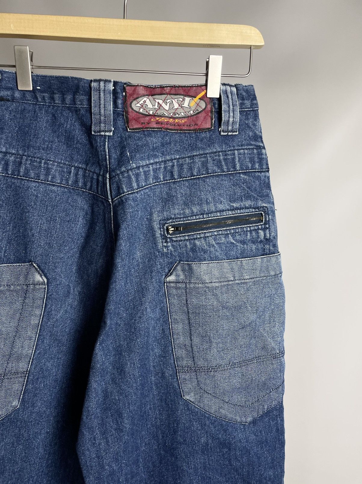 JNCO VINTAGE 💧Anti League Denim Multi Pocket hip hop jorts Shorts Size US 31 - 9 Thumbnail