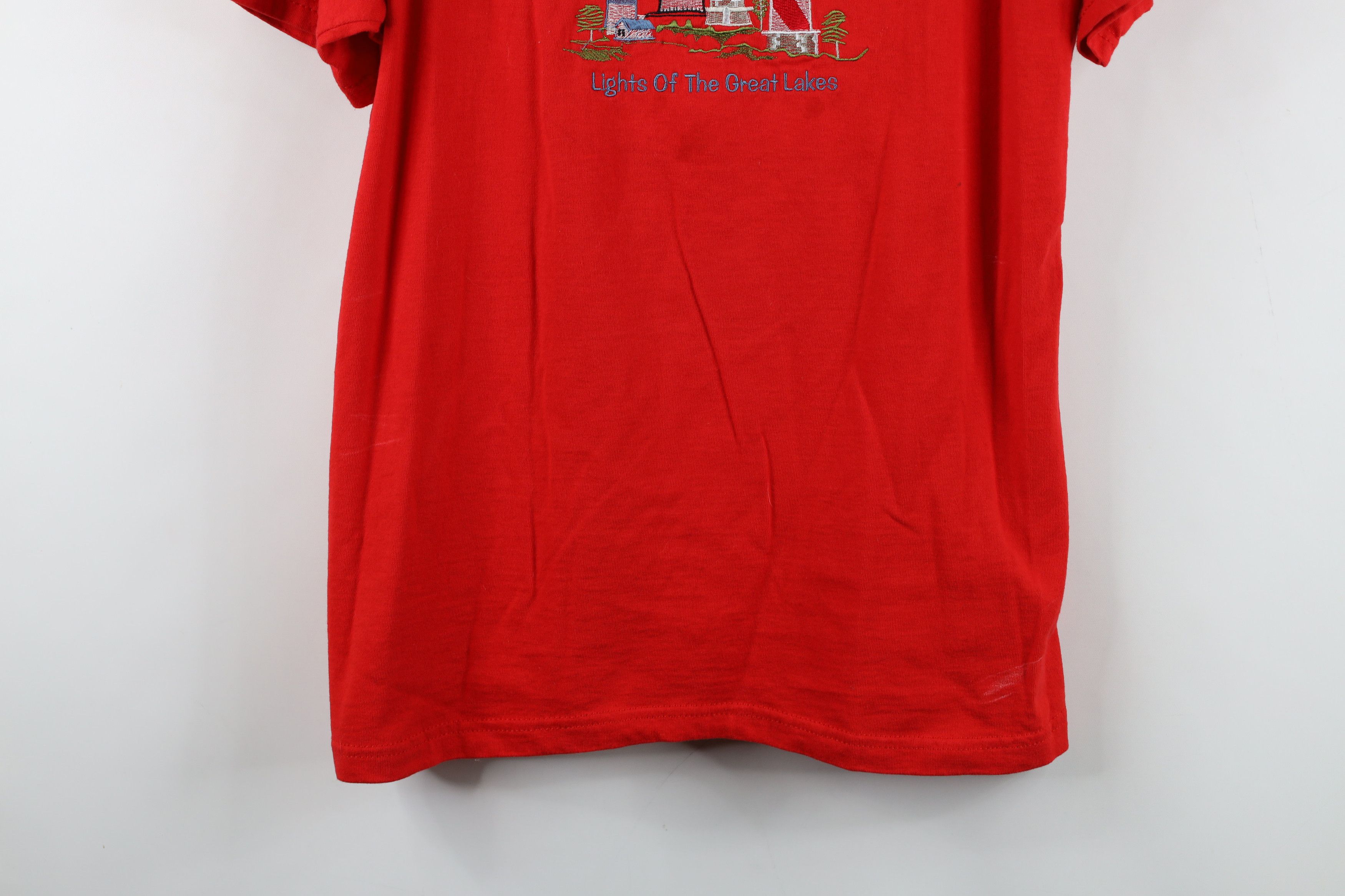 Vintage Vintage 90s Lights of the Great Lakes Michigan T-Shirt Size L / US 10 / IT 46 - 3 Thumbnail