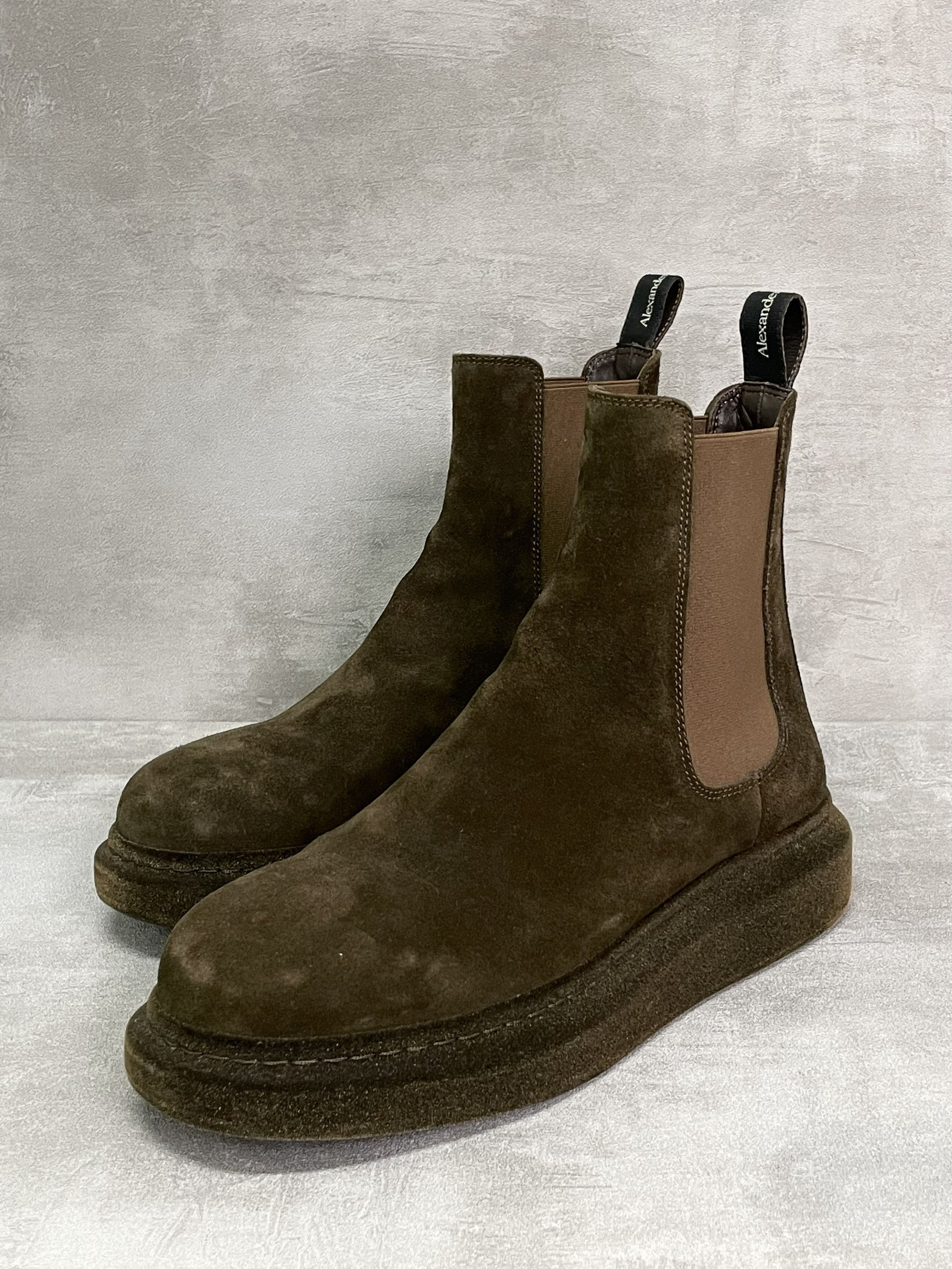 Alexander McQueen Alexander McQueen Brown Suede Hybrid Chelsea Boots Size US 9 / EU 42 - 2 Thumbnail