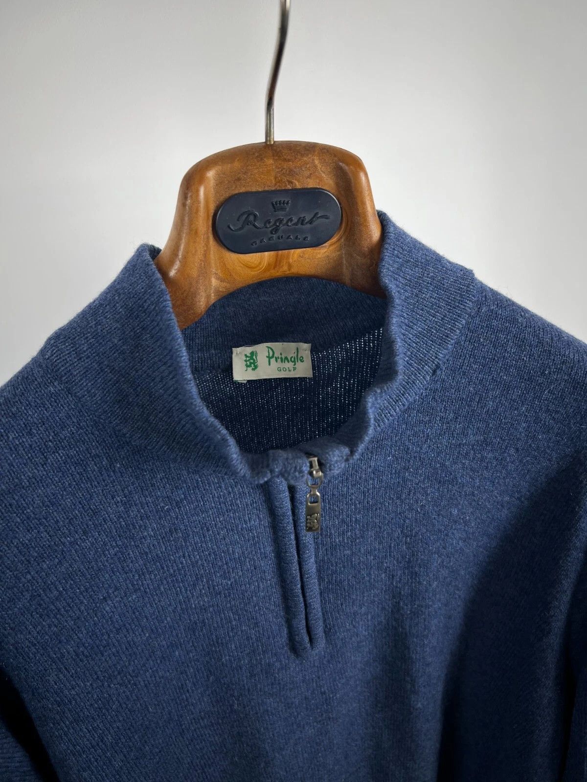 Pringle Of Scotland Pringle Of Scotland Golf Men's Navy Blue 1/4 Zip Sweater XXL Size US XXL / EU 58 / 5 - 7 Thumbnail