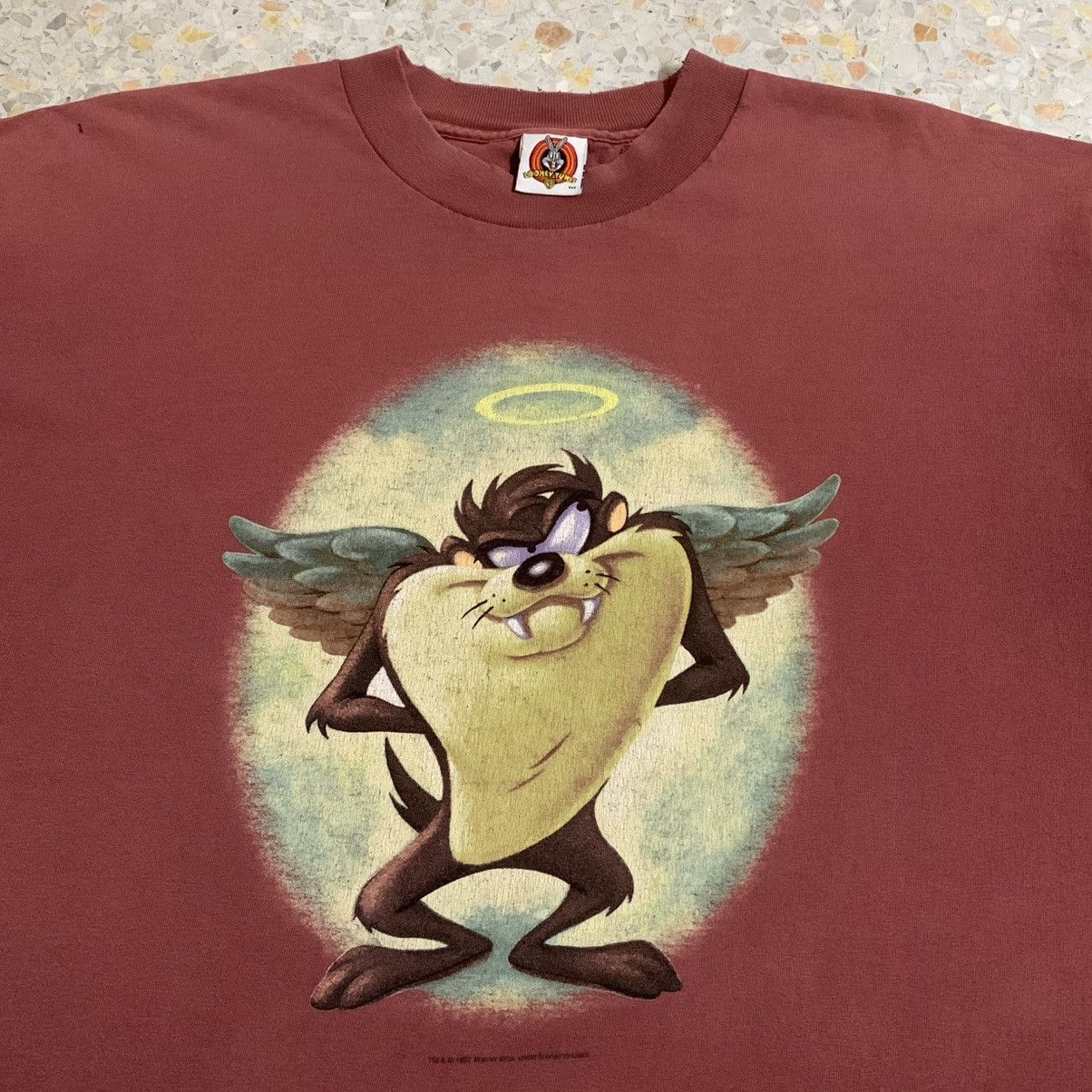Warner Bros Vintage Taz 90s Angel & Devil (1997) Size US XL / EU 56 / 4 - 1 Thumbnail