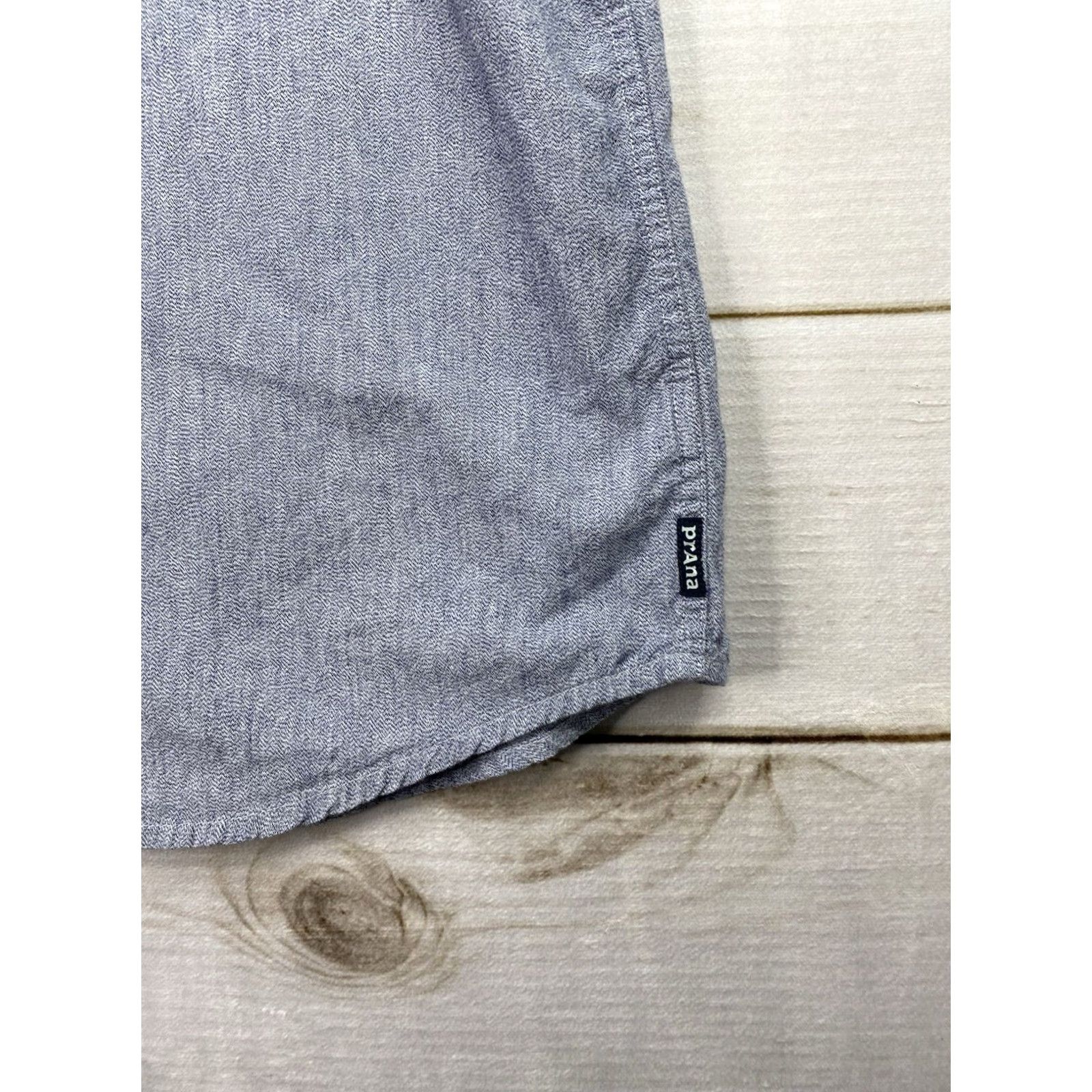 Prana prAna Shirt Mens XXL Blue Button Down Organic Cotton Casual Hiking Chest Pocket Size US XXL / EU 58 / 5 - 2 Thumbnail