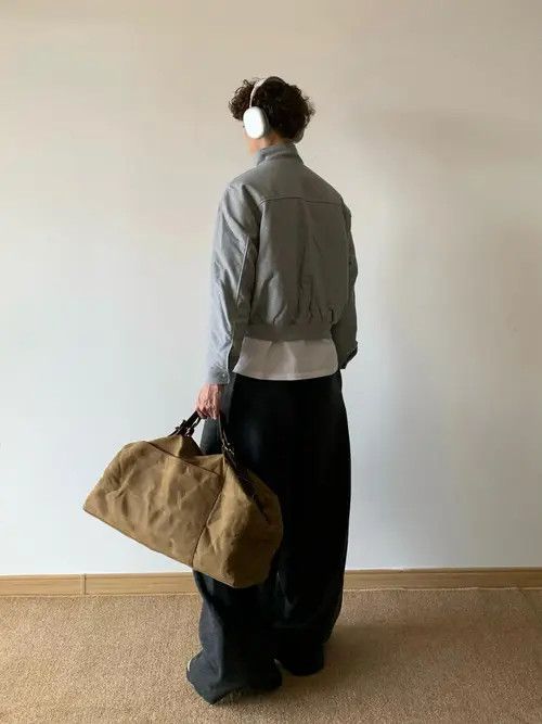 VIBE Gray Bomber Jacket with Pockets Size US L / EU 52-54 / 3 - 8 Thumbnail