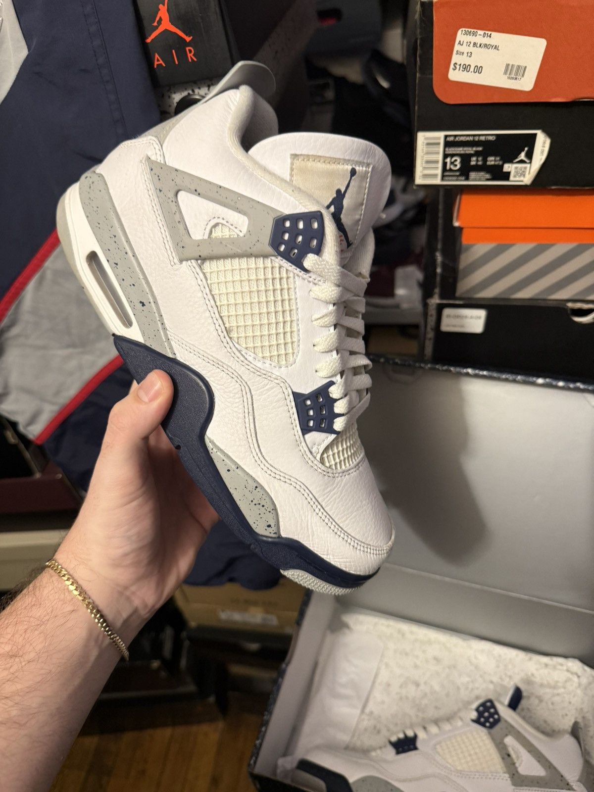 Jordan Brand Jordan retro 4 midnight navy sz 13 Size US 13 / EU 46 - 1 Thumbnail
