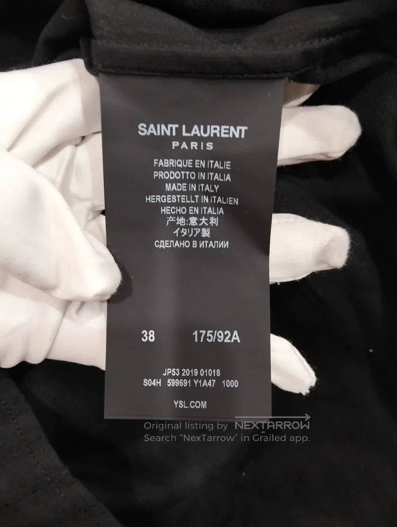 Saint Laurent Paris Saint Laurent Paris Court Black Shirt Size XS / US 0-2 / IT 36-38 - 5 Thumbnail