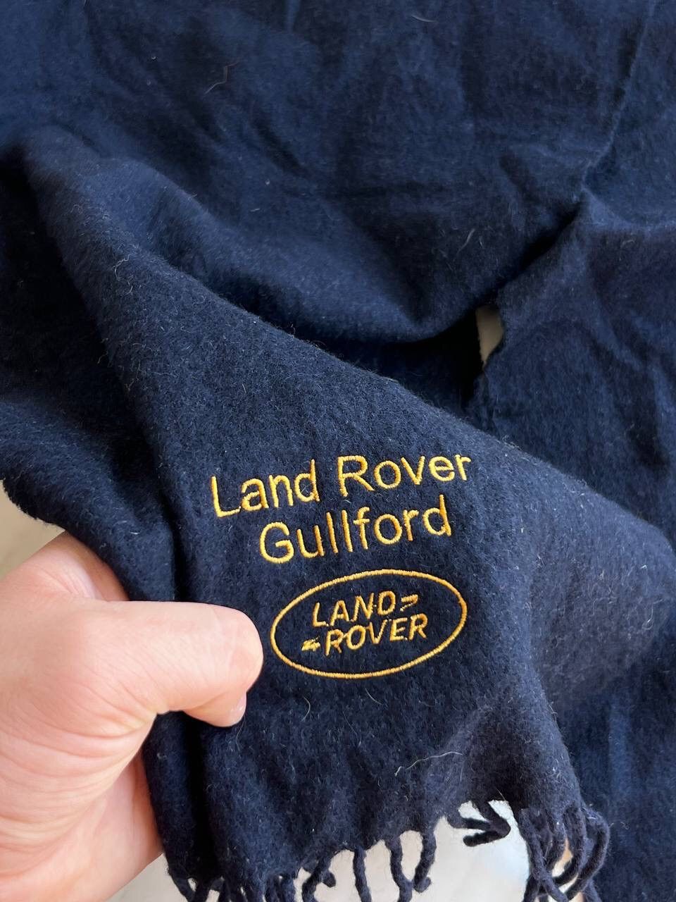 Other × Vintage Vintage Land Rover Navy Made in UK 🇬🇧 Logo SCARF MUFFLER Size ONE SIZE - 4 Thumbnail