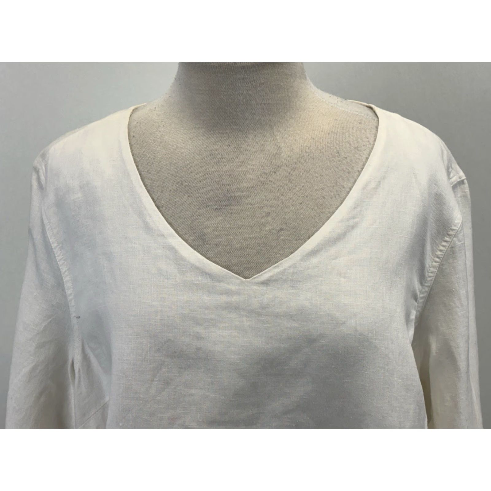 Vintage Ali Miles Linen Tunic Shirt Womens XL White Breathable Lagonlook Coastal Size XL / US 12-14 / IT 48-50 - 5 Thumbnail
