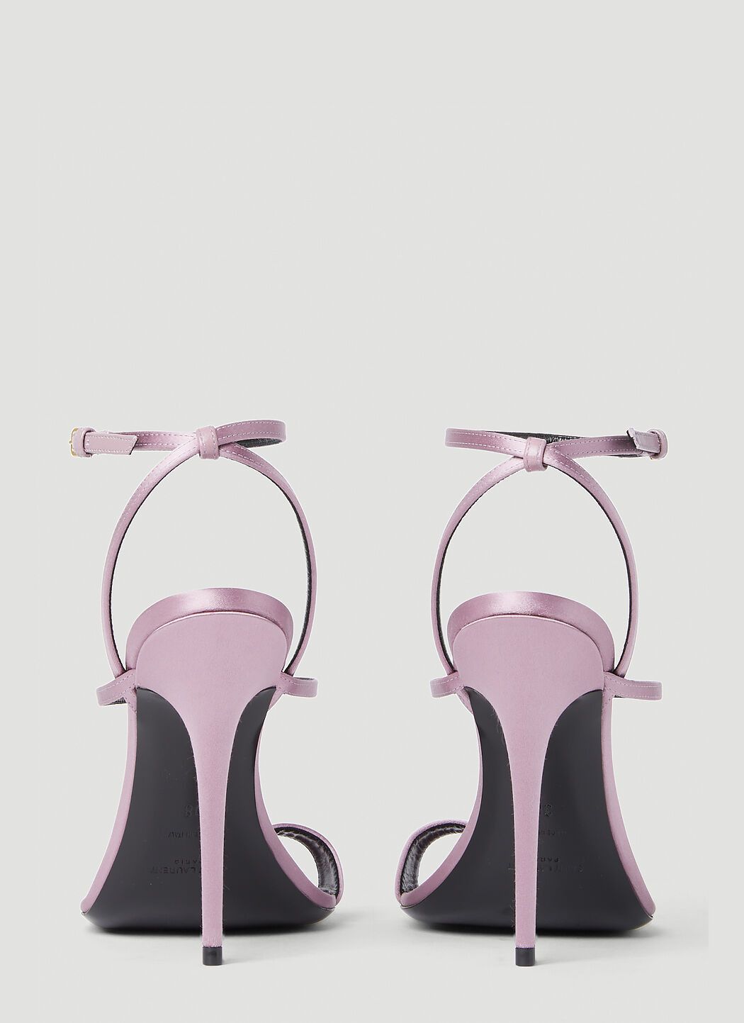 Saint Laurent Paris o1s1wg111024 Dive Sandals in Silk Satin in Ancient Pink Size US 10 / IT 40 - 4 Thumbnail