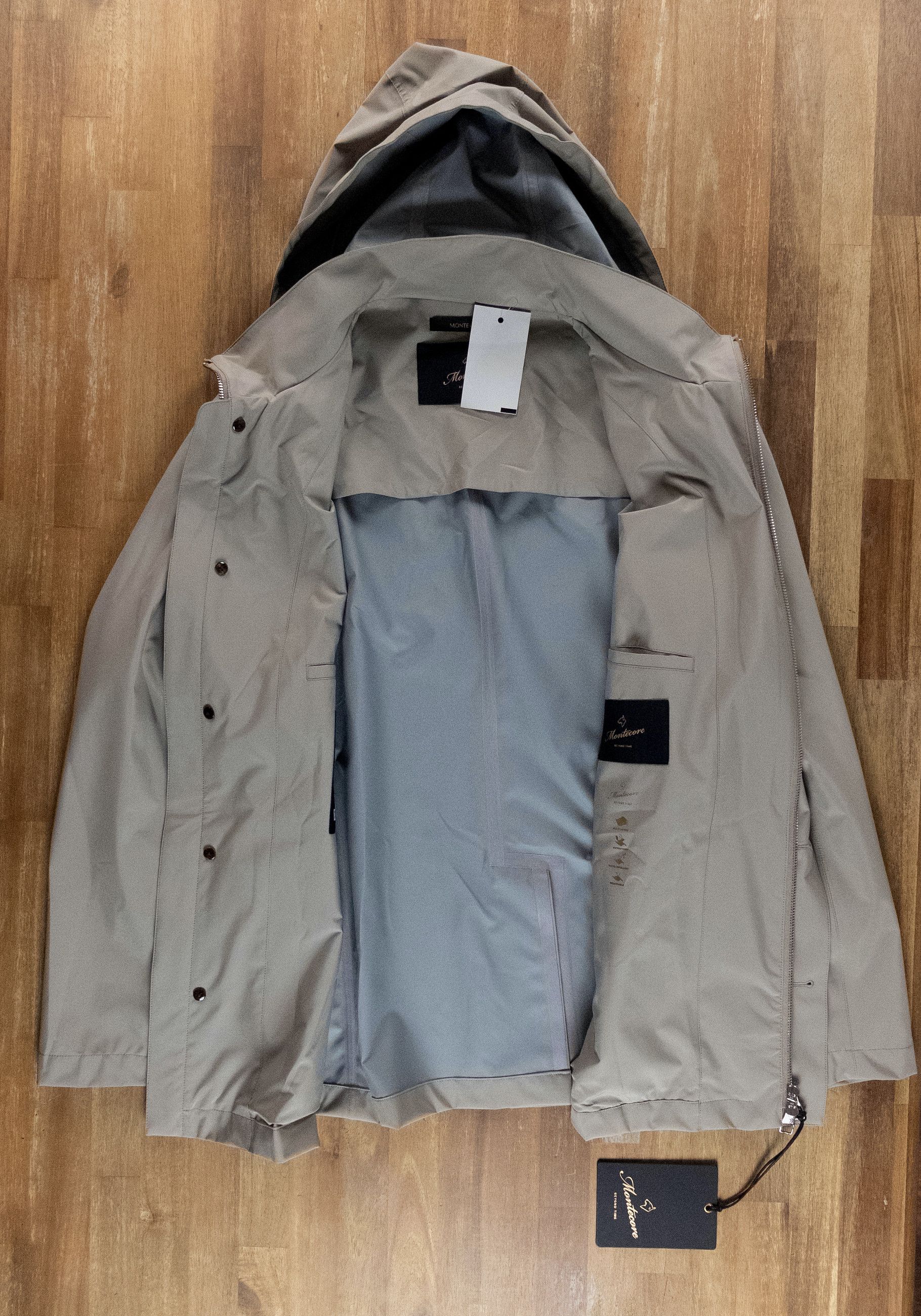 Montecore MONTECORE Italy beige hooded nylon jacket Large Size US L / EU 52-54 / 3 - 9 Thumbnail