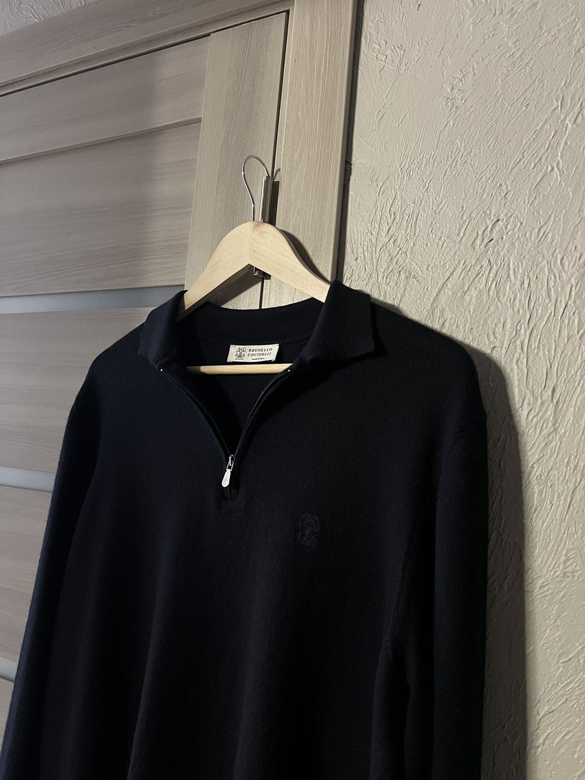 Brunello Cucinelli Brunello Cucinelli Wool Pullover Zip Old Money L Size Size US L / EU 52-54 / 3 - 5 Thumbnail