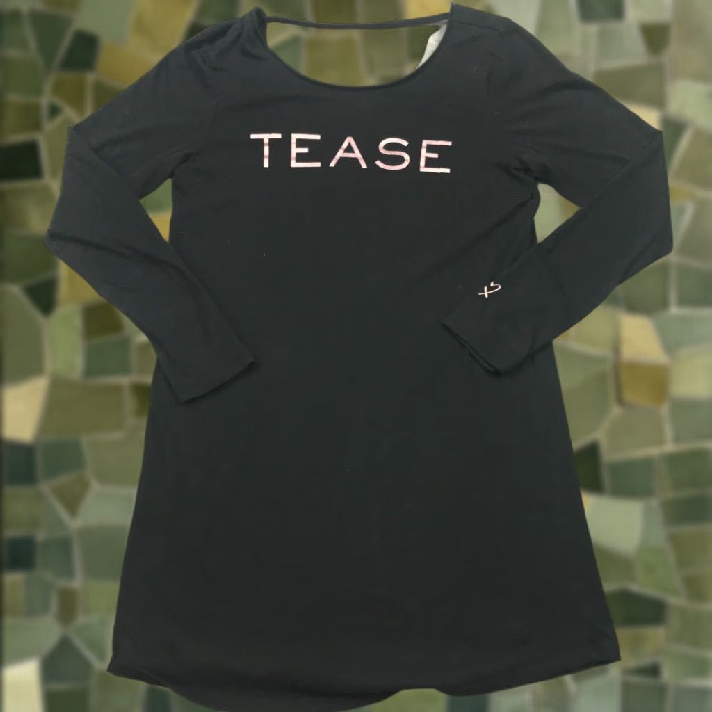 Victoria's Secret Victoria's Secret Shirt Womens Black Long Sleeve Round Neck Tease T-Shirt Small Easy Flowy All Seasons Casual Size S / US 4 / IT 40 - 1 Thumbnail