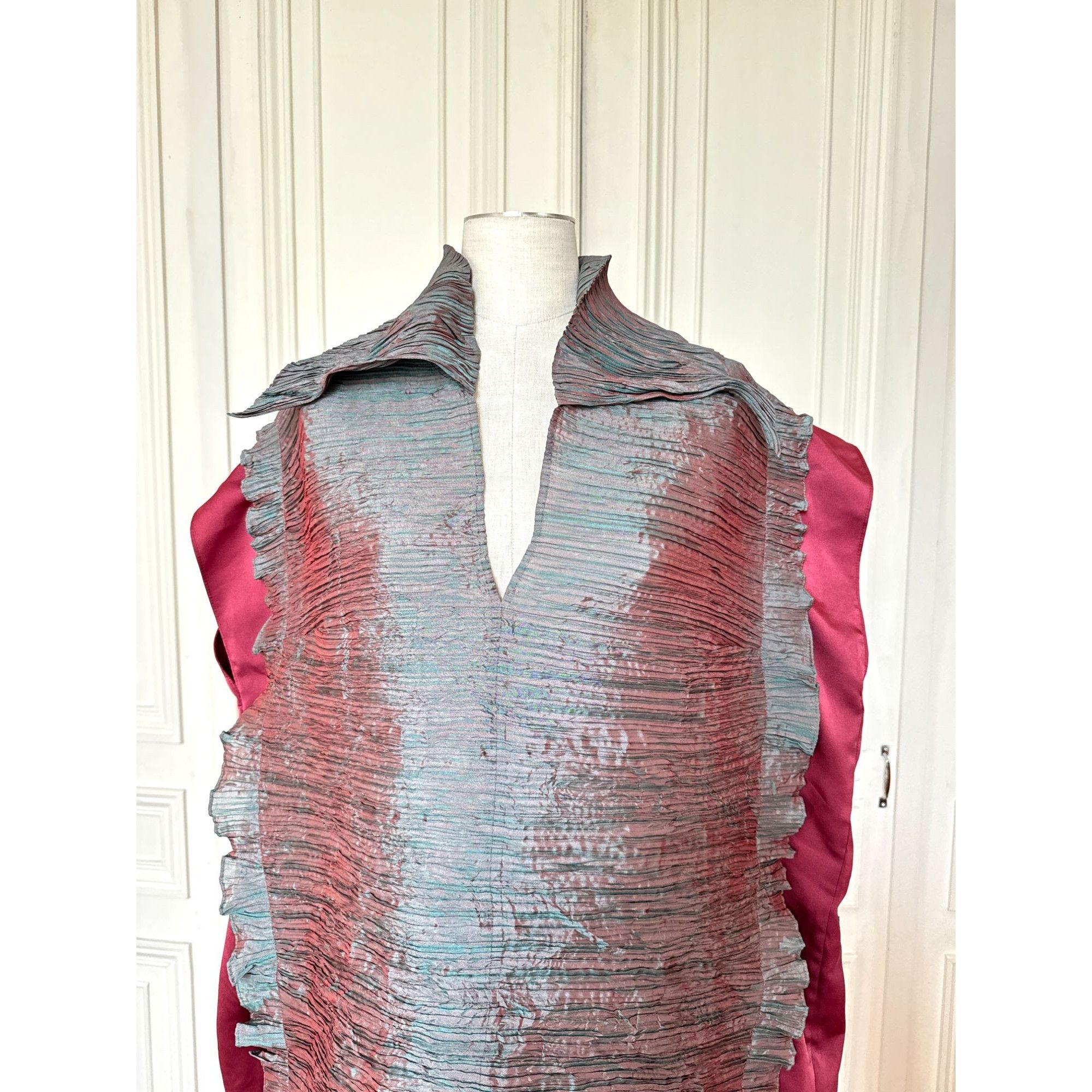 Issey Miyake Spring 1999 Grey Textured Tunic Dress Size M / US 6-8 / IT 42-44 - 3 Thumbnail