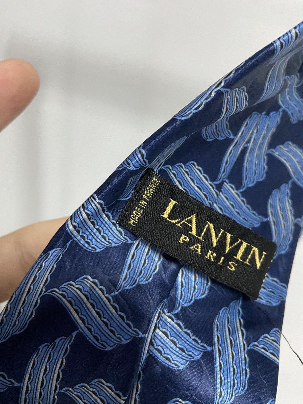 Lanvin × Vintage Lanvin Paris Tie Vintage Luxury Made in France patterns Size ONE SIZE - 6 Thumbnail