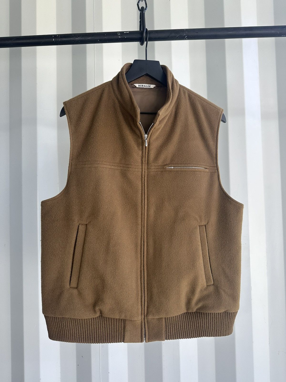 image of Auralee Mosser Vest In Brown, Men's (Size XL)