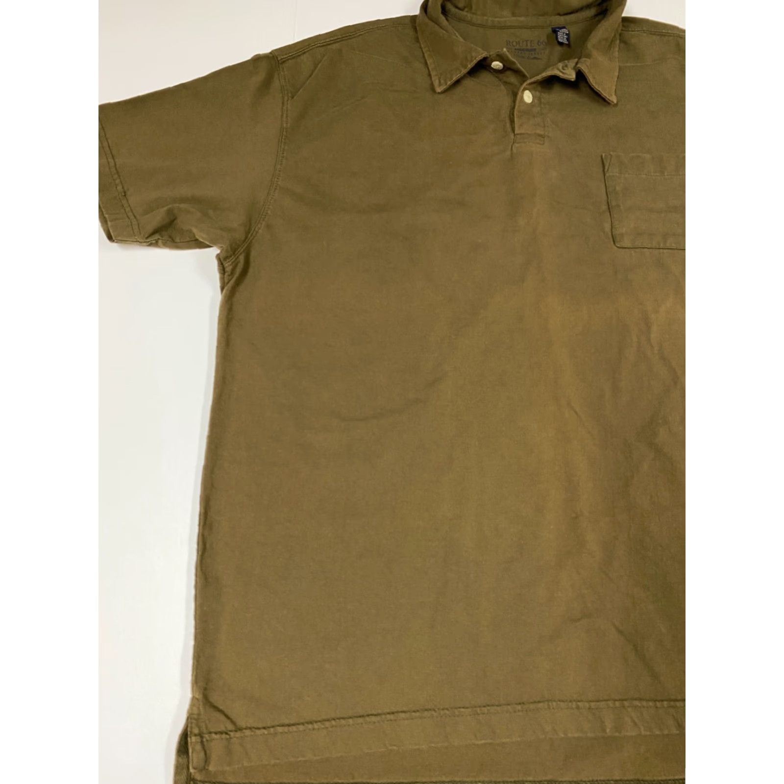 Route 66 Route 66 Mens Polo Shirt XL Brown solid classic Size US XL / EU 56 / 4 - 3 Thumbnail